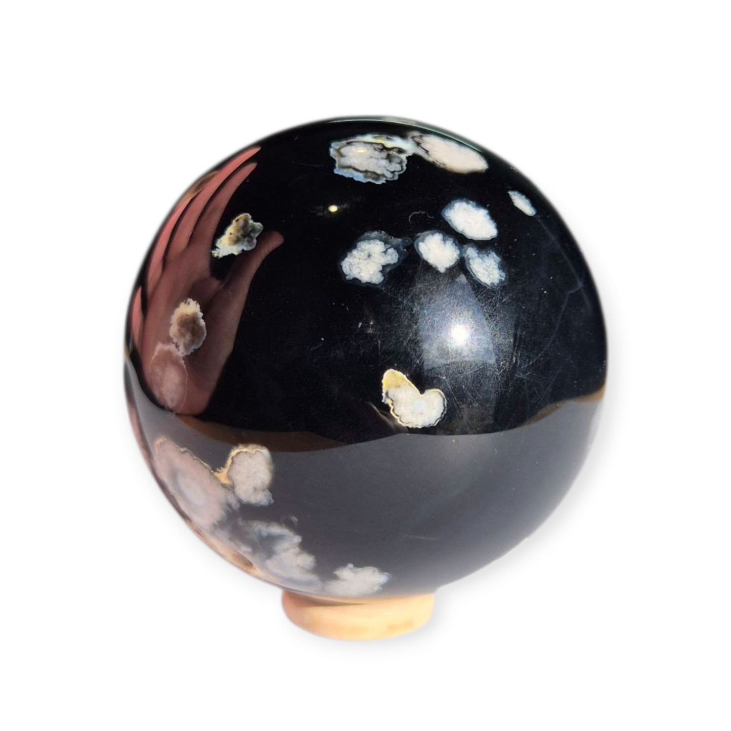 Crystals - Black Cherry Blossom Agate Sphere
