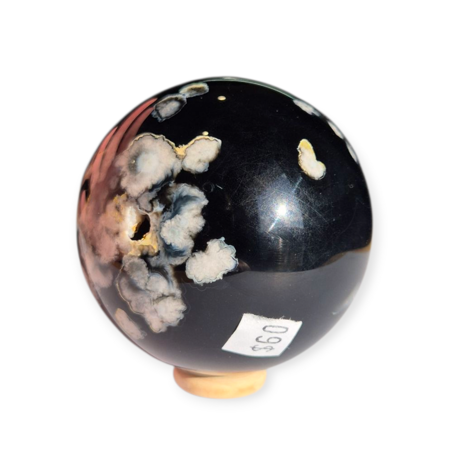 Crystals - Black Cherry Blossom Agate Sphere