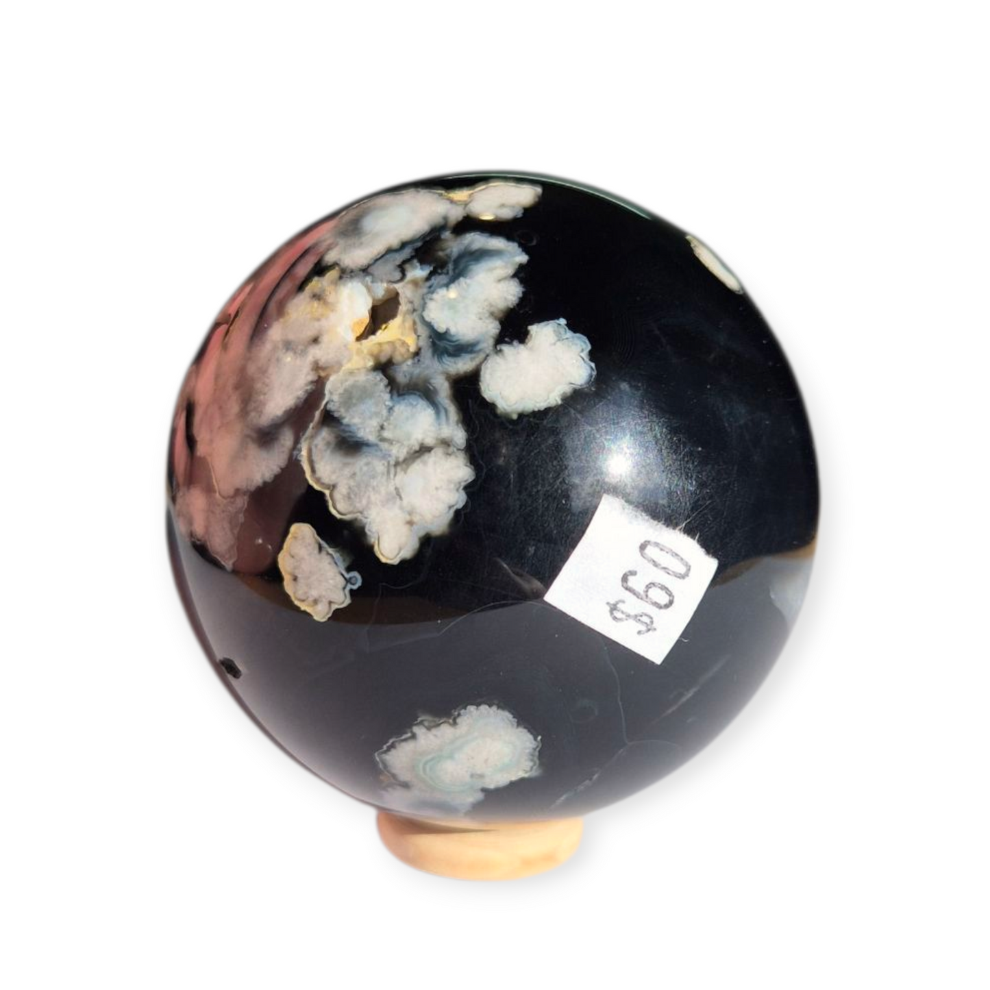 Crystals - Black Cherry Blossom Agate Sphere