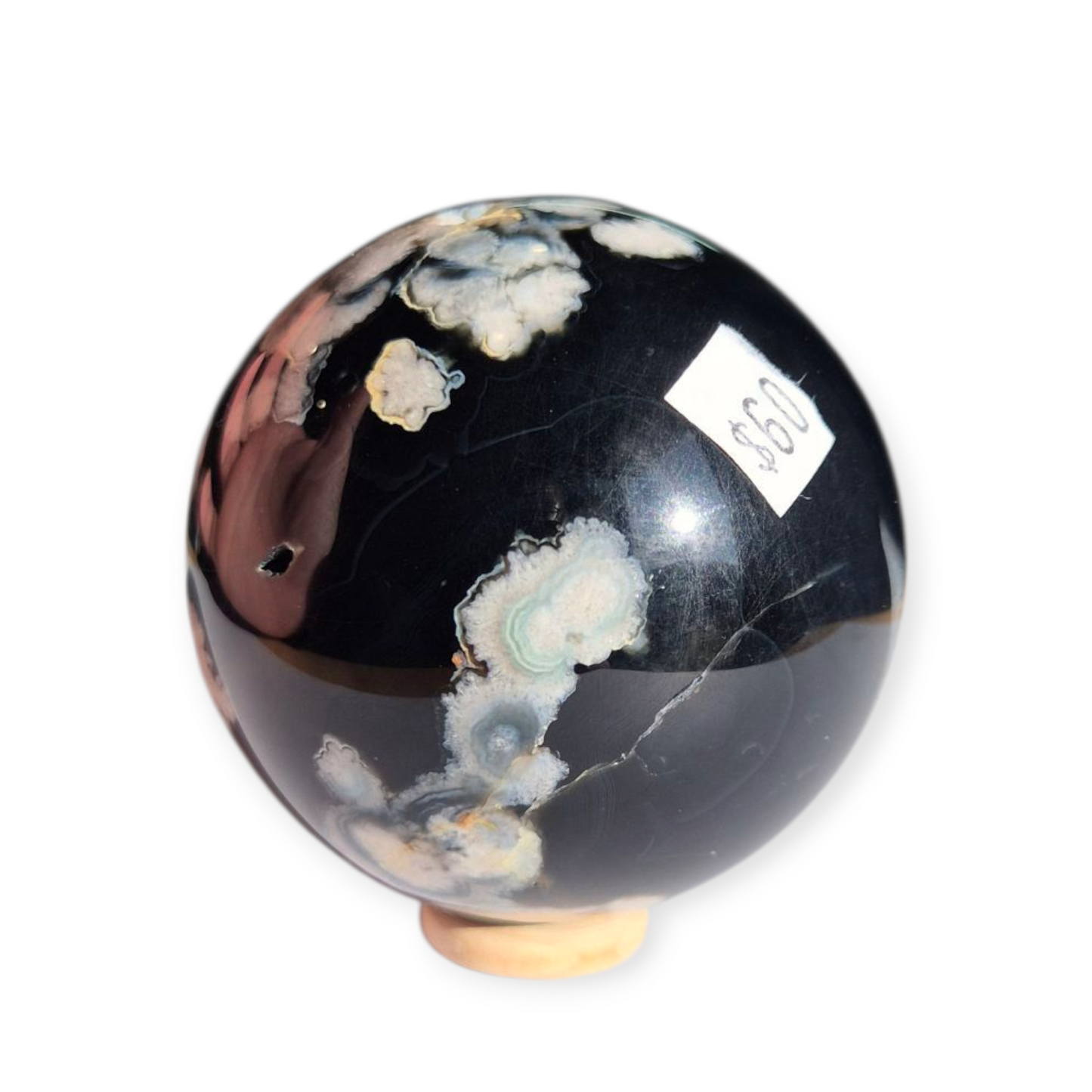 Crystals - Black Cherry Blossom Agate Sphere