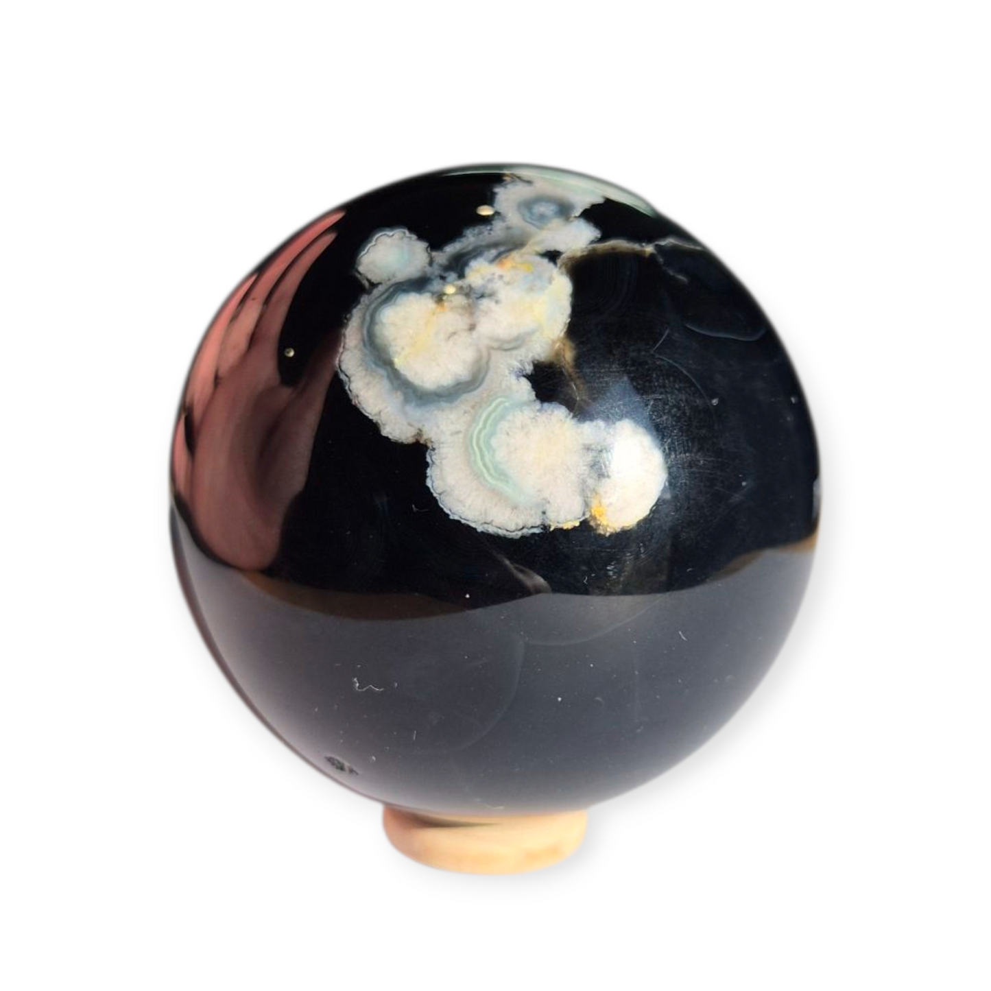 Crystals - Black Cherry Blossom Agate Sphere