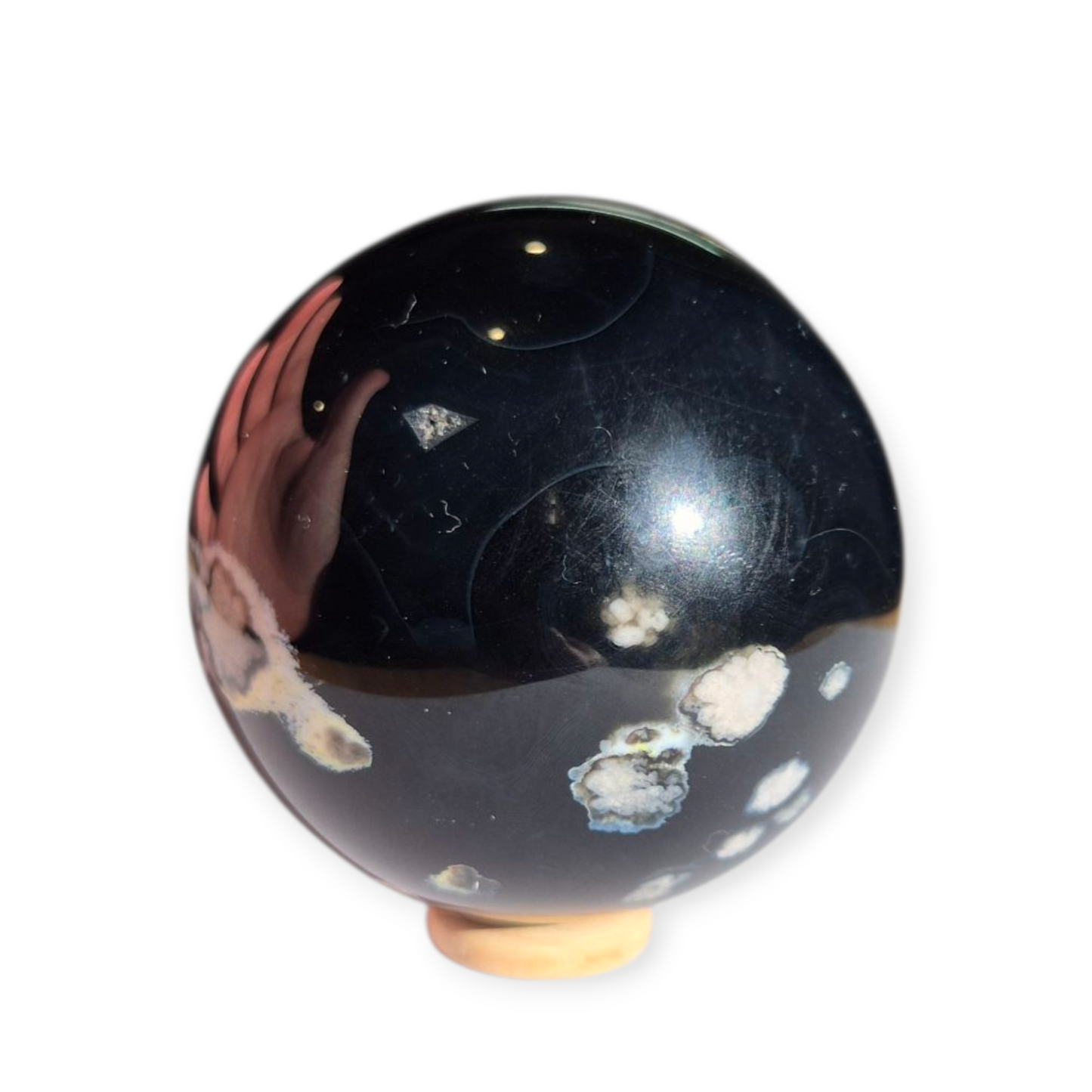 Crystals - Black Cherry Blossom Agate Sphere