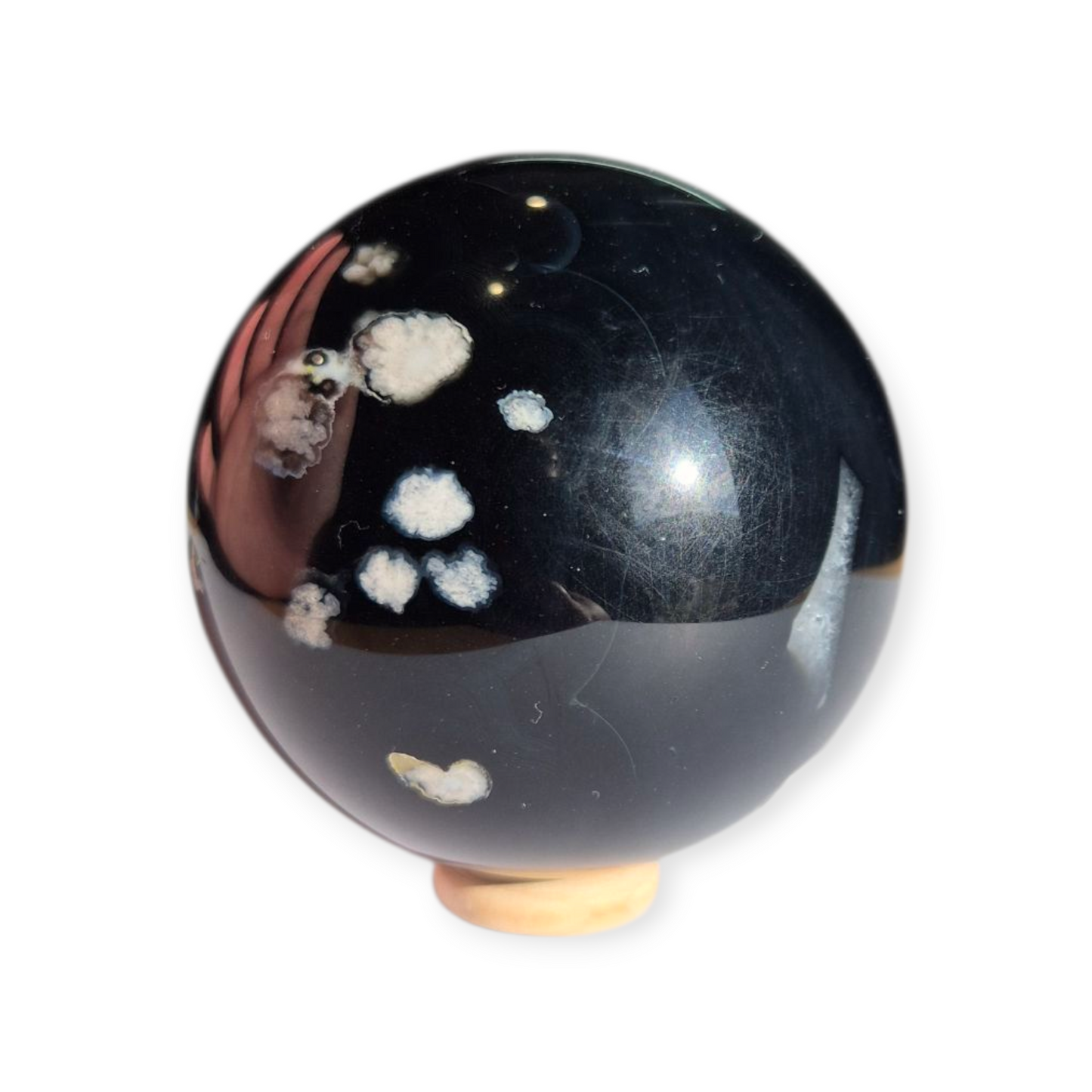 Crystals - Black Cherry Blossom Agate Sphere