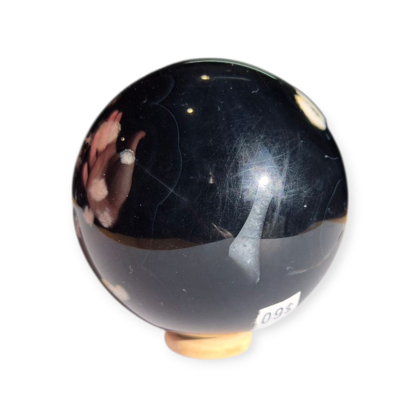 Crystals - Black Cherry Blossom Agate Sphere