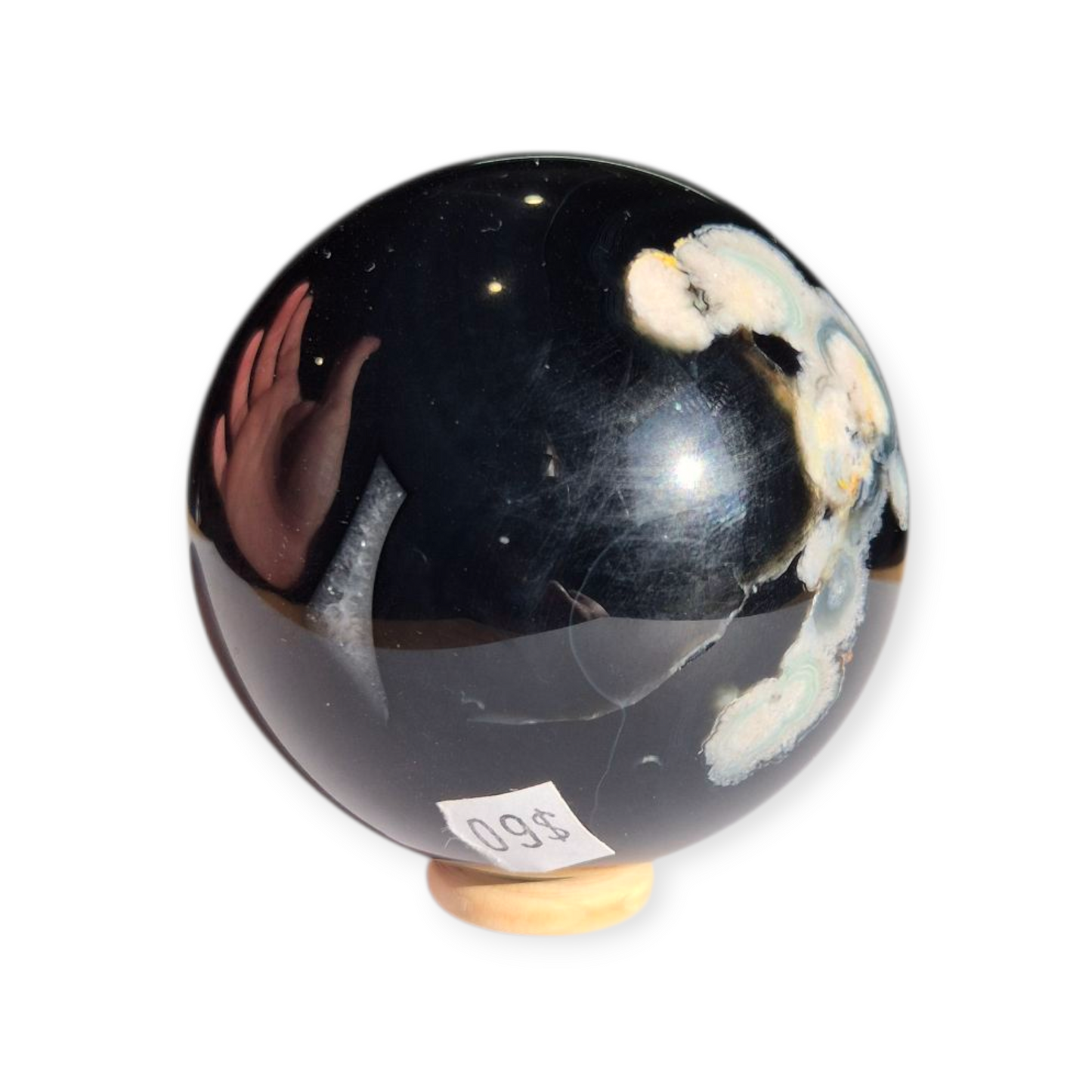 Crystals - Black Cherry Blossom Agate Sphere