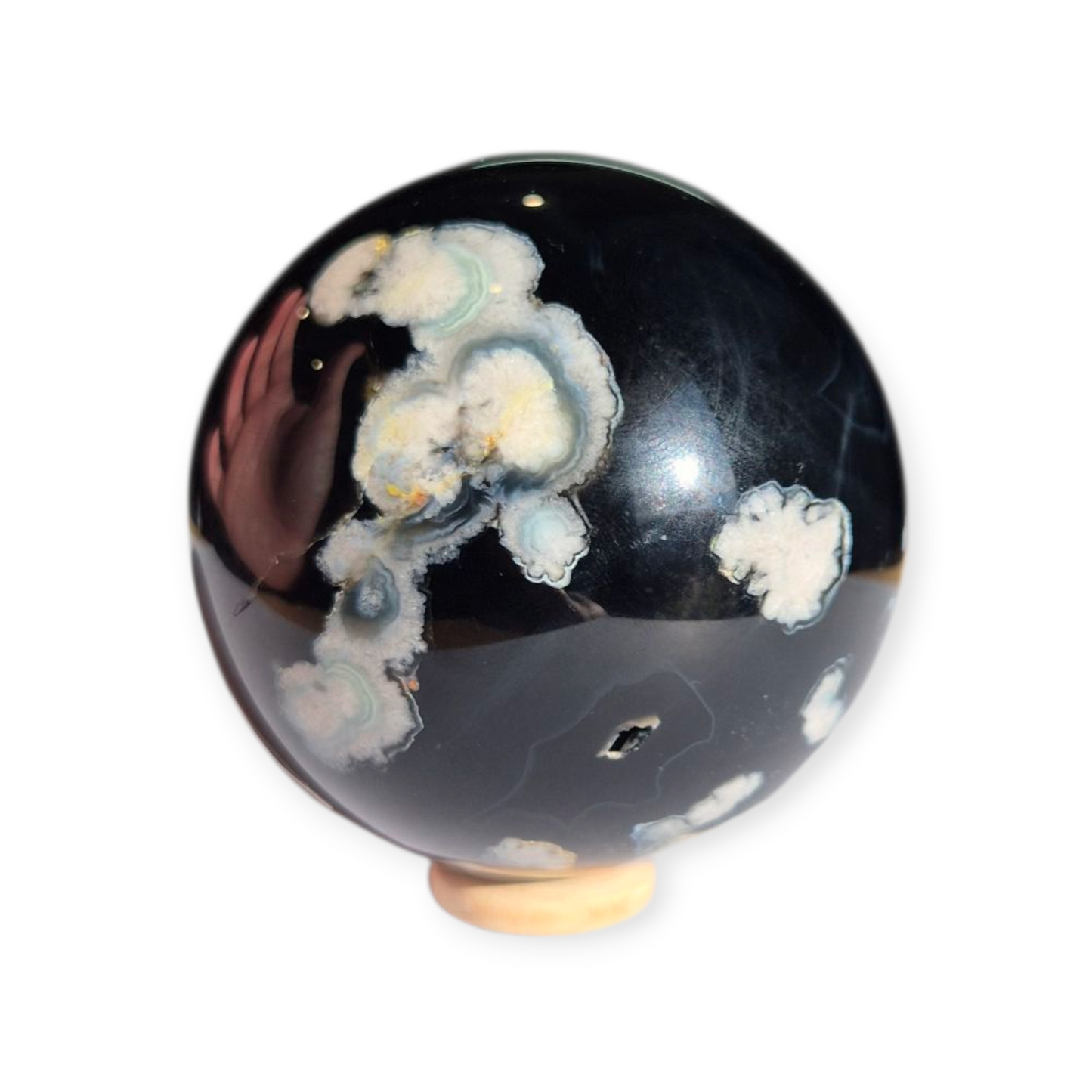 Crystals - Black Cherry Blossom Agate Sphere