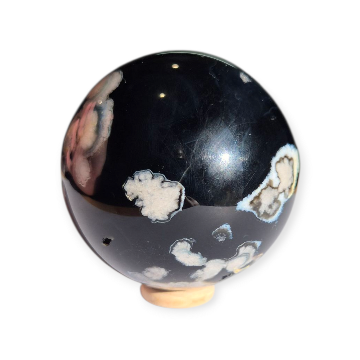 Crystals - Black Cherry Blossom Agate Sphere