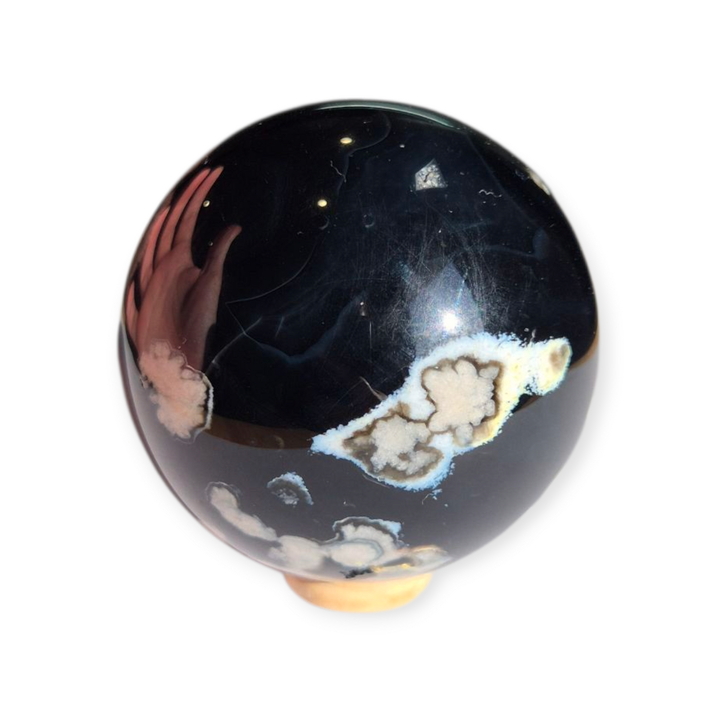 Crystals - Black Cherry Blossom Agate Sphere