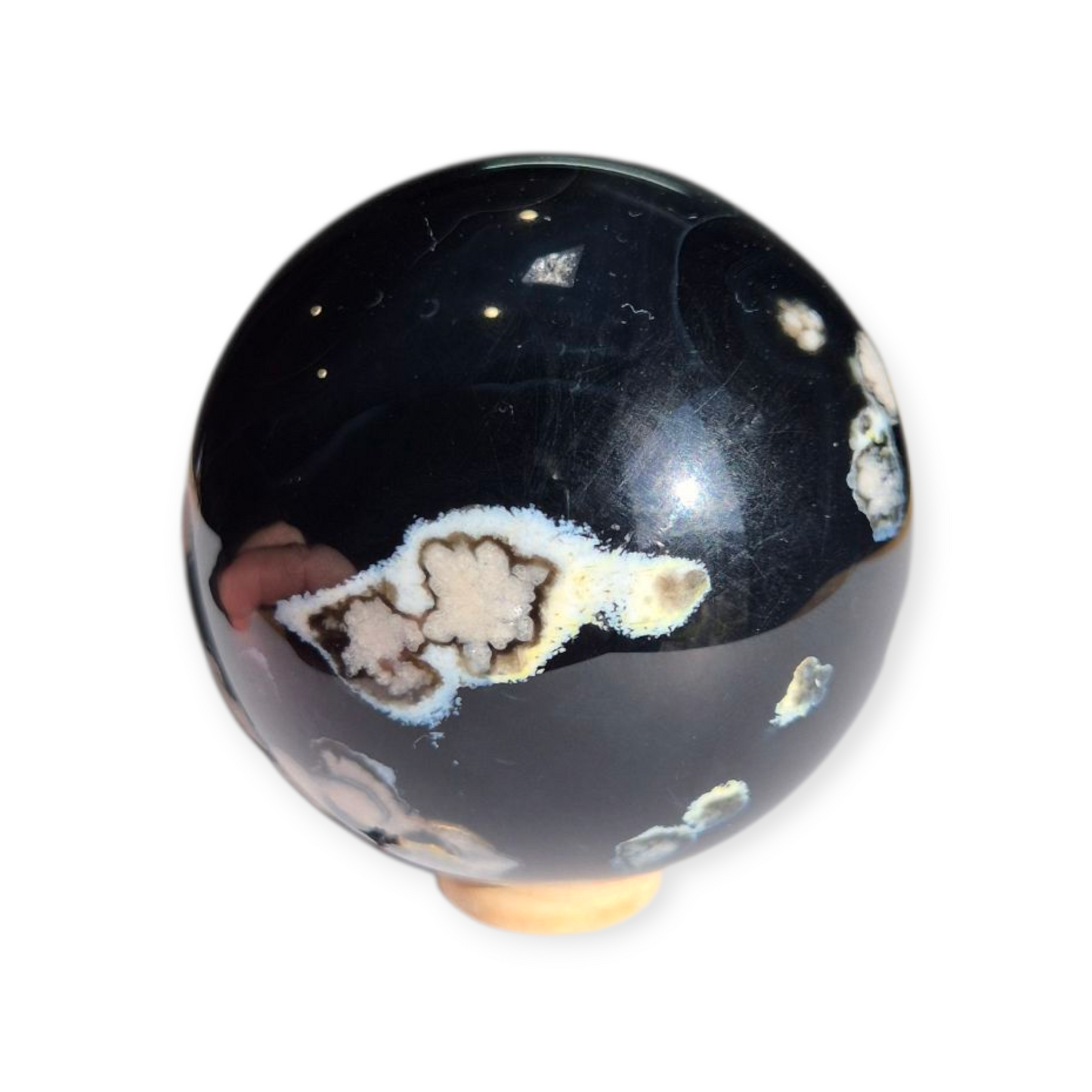 Crystals - Black Cherry Blossom Agate Sphere