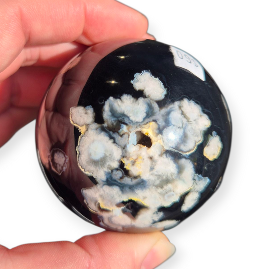 Crystals - Black Cherry Blossom Agate Sphere