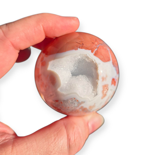 Crystals - Pink Petal Agate Sphere