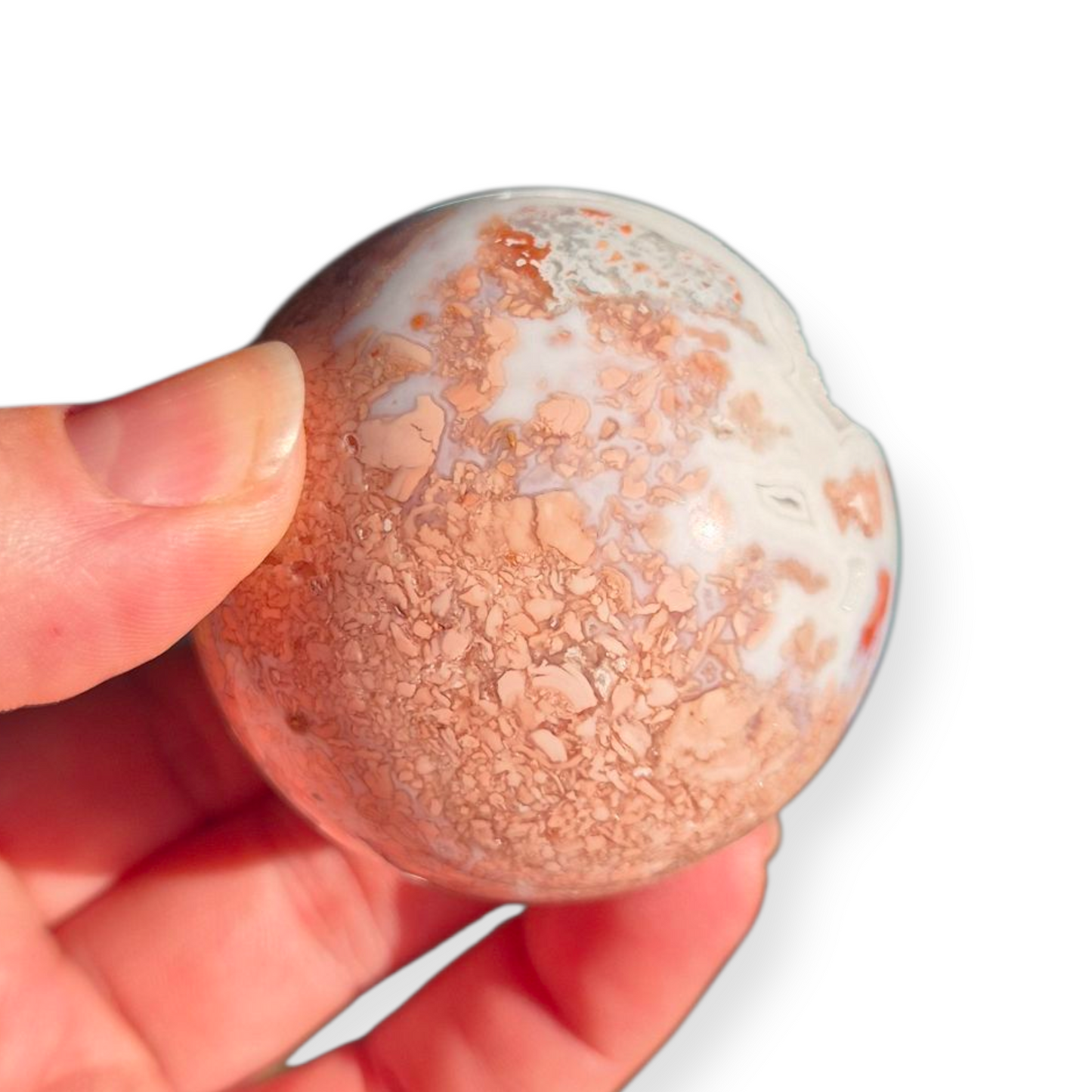 Crystals - Pink Petal Agate Sphere