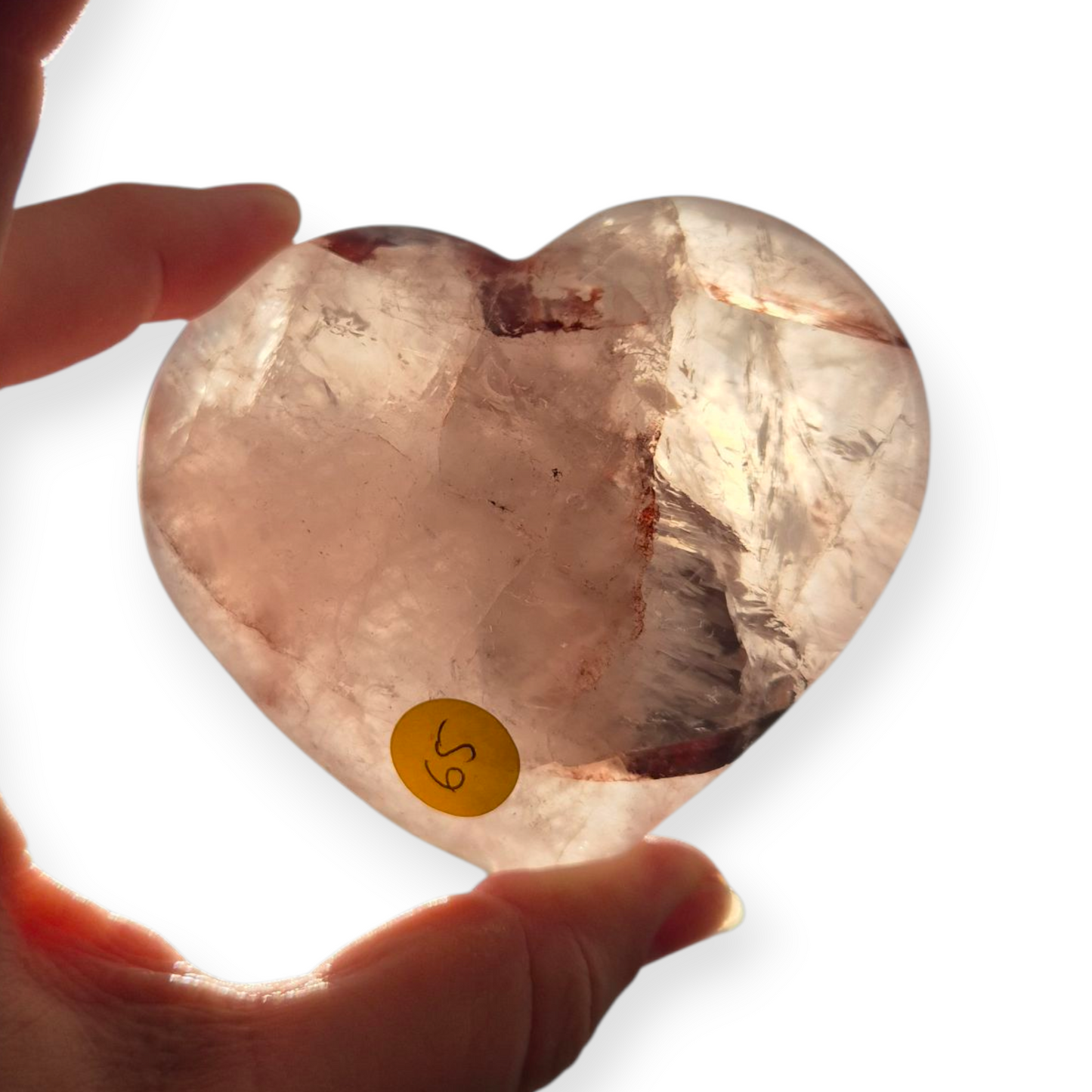 Crystals - Fire Quartz (Hematoid Quartz) Polished Heart