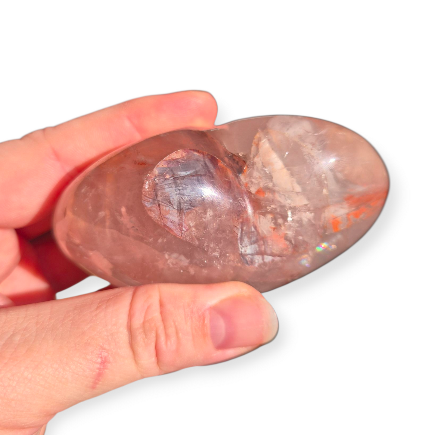 Crystals - Fire Quartz (Hematoid Quartz) Polished Heart