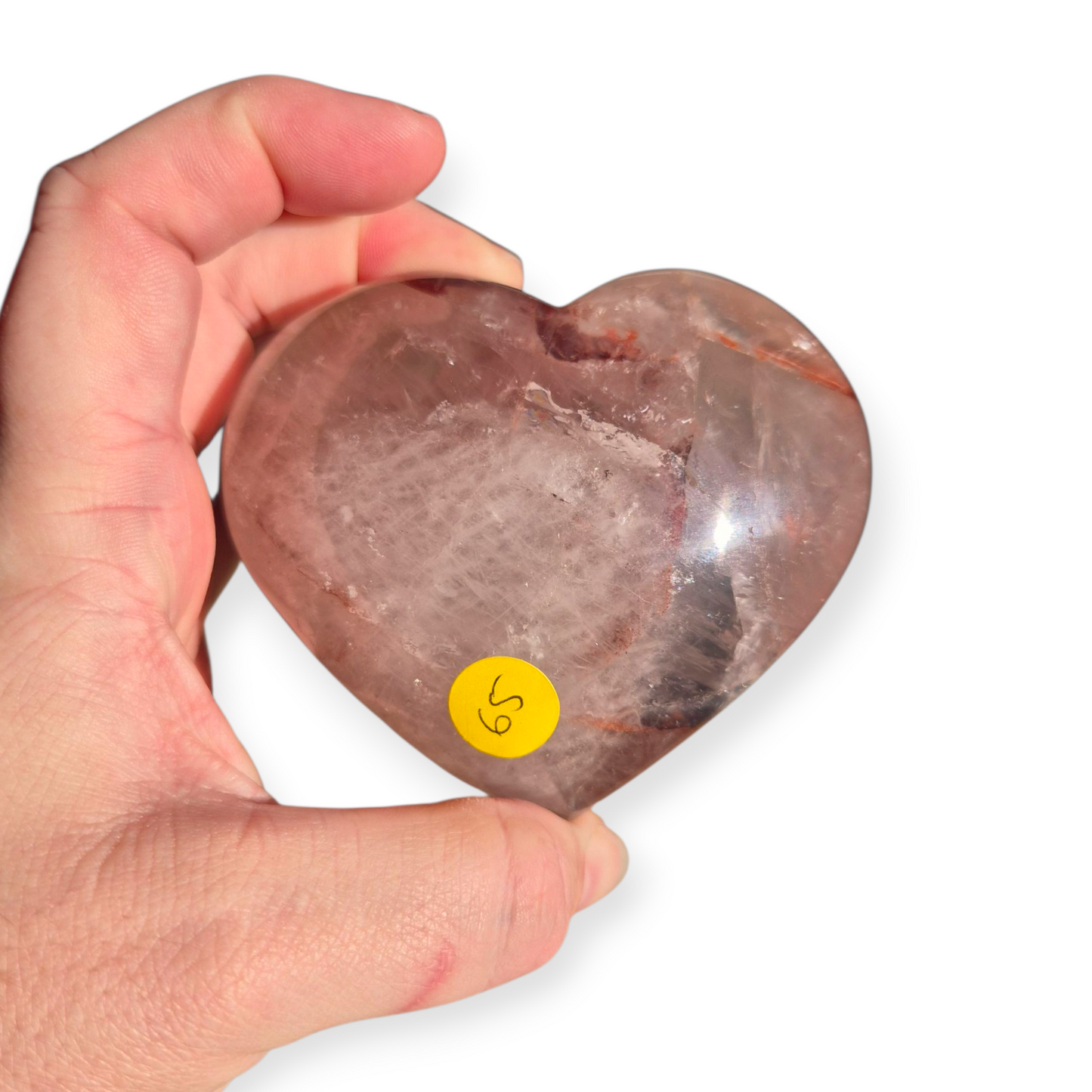 Crystals - Fire Quartz (Hematoid Quartz) Polished Heart