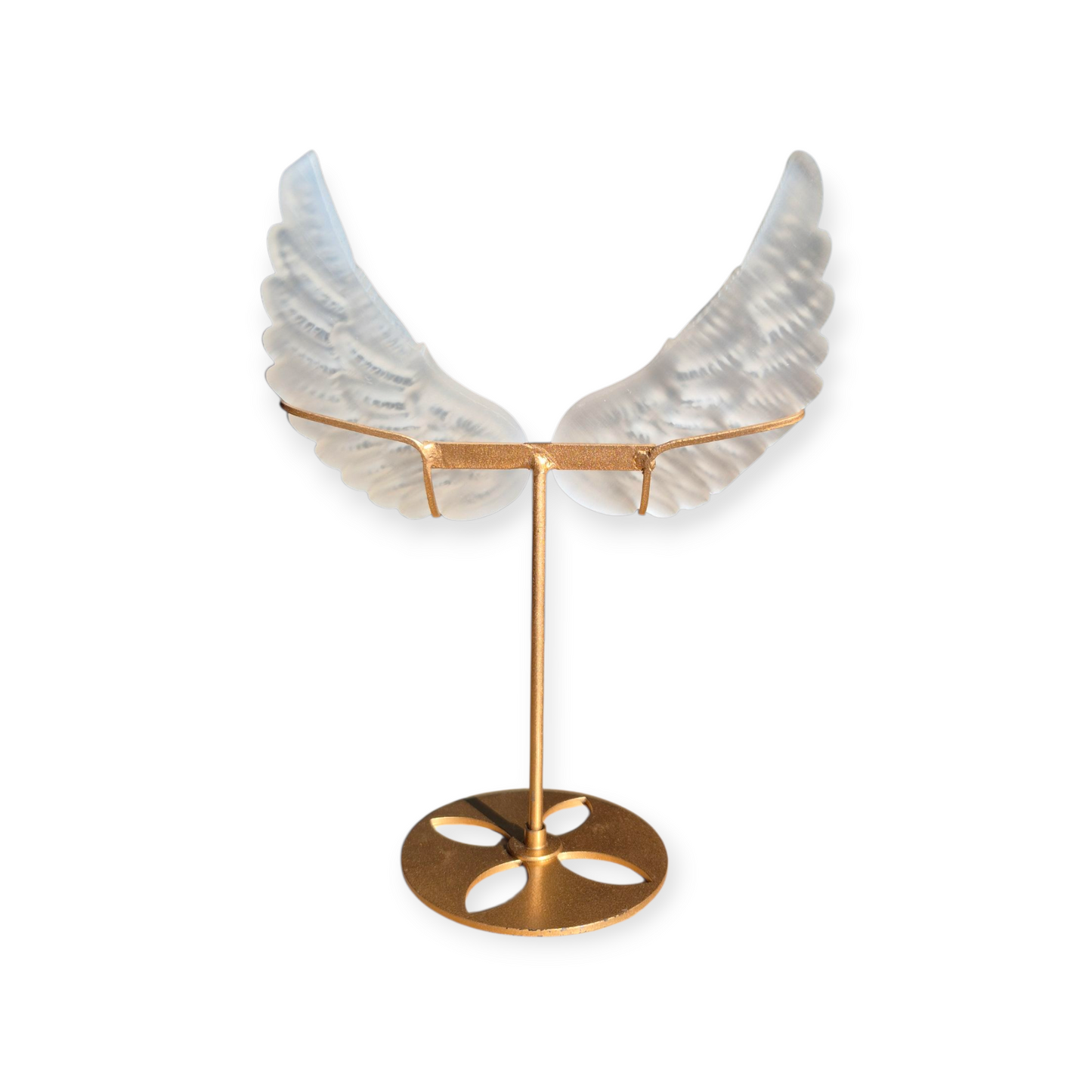 Crystals - Selenite Angel Wings on Stand