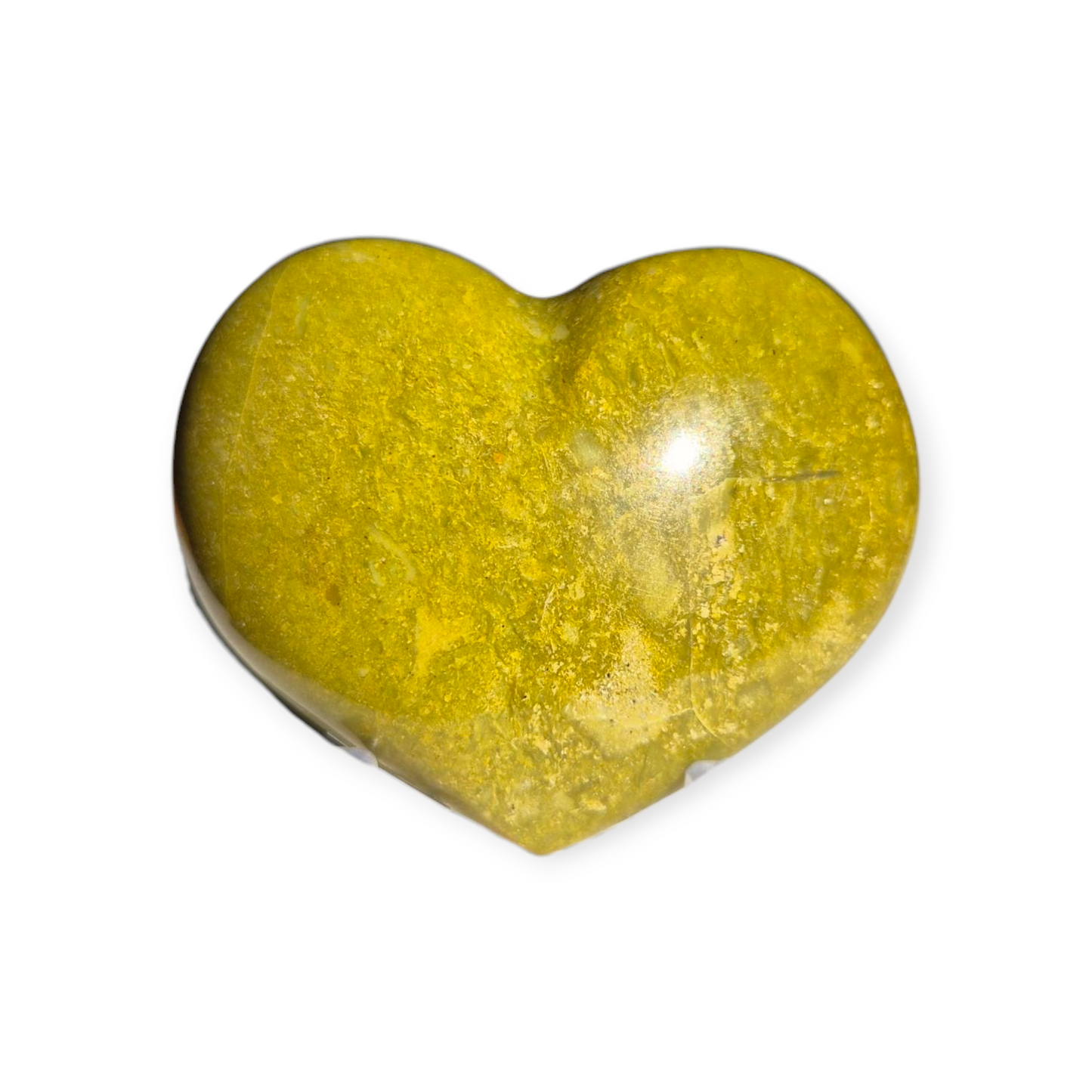 Crystals - Green Opal Polished Hearts