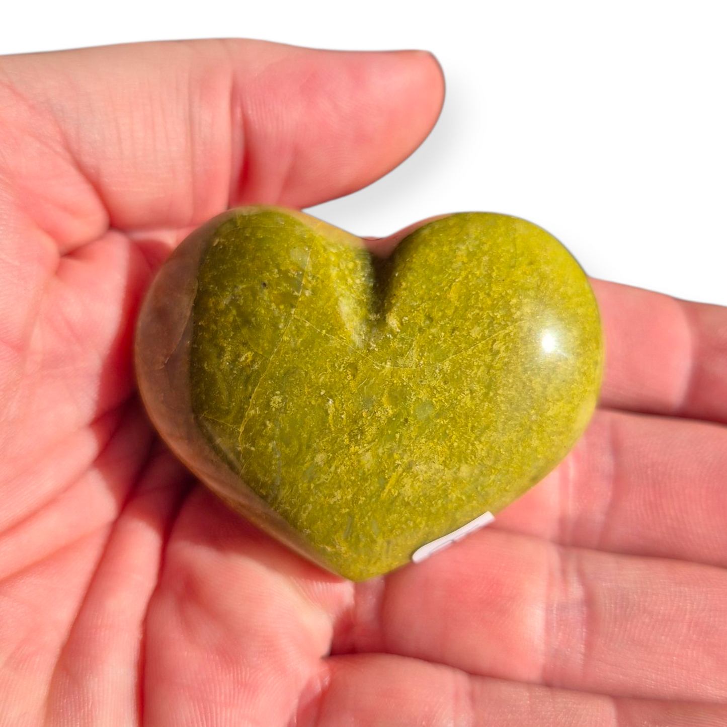 Crystals - Green Opal Polished Hearts