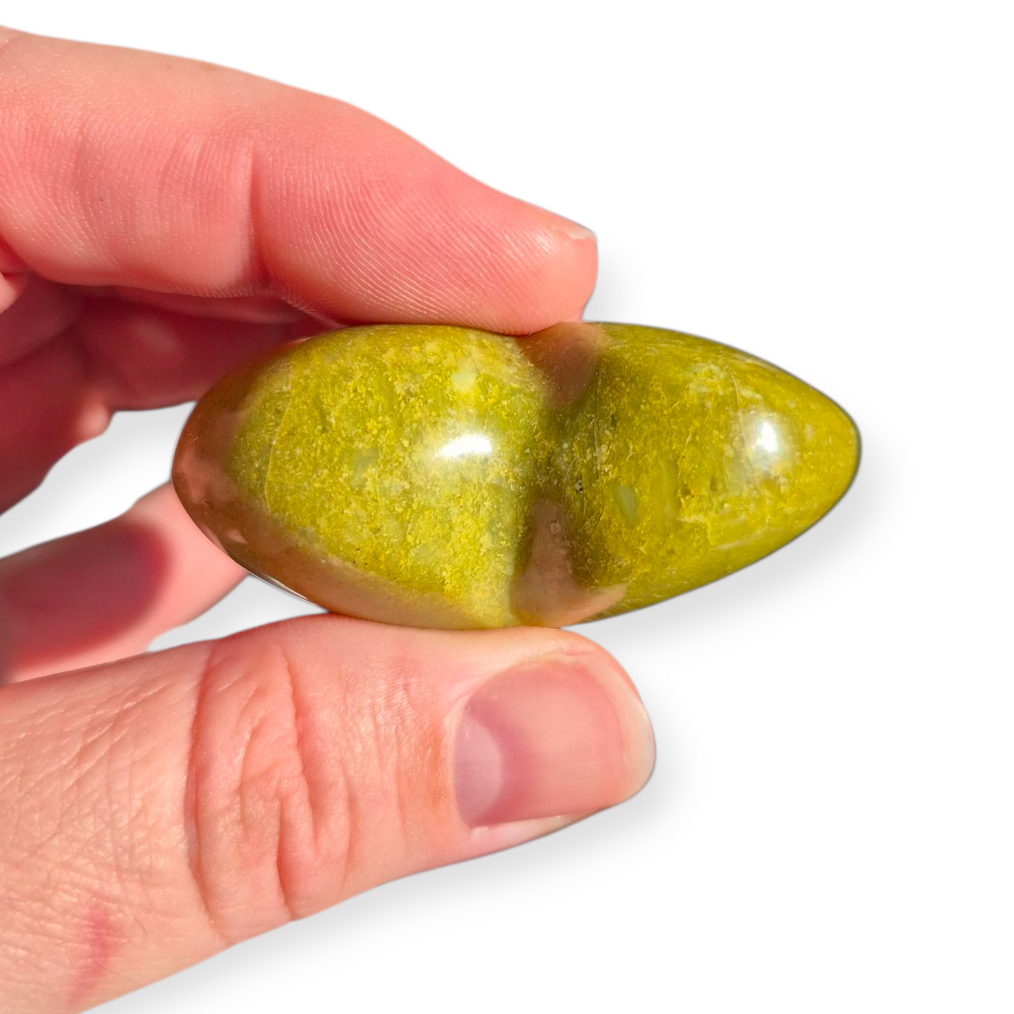 Crystals - Green Opal Polished Hearts