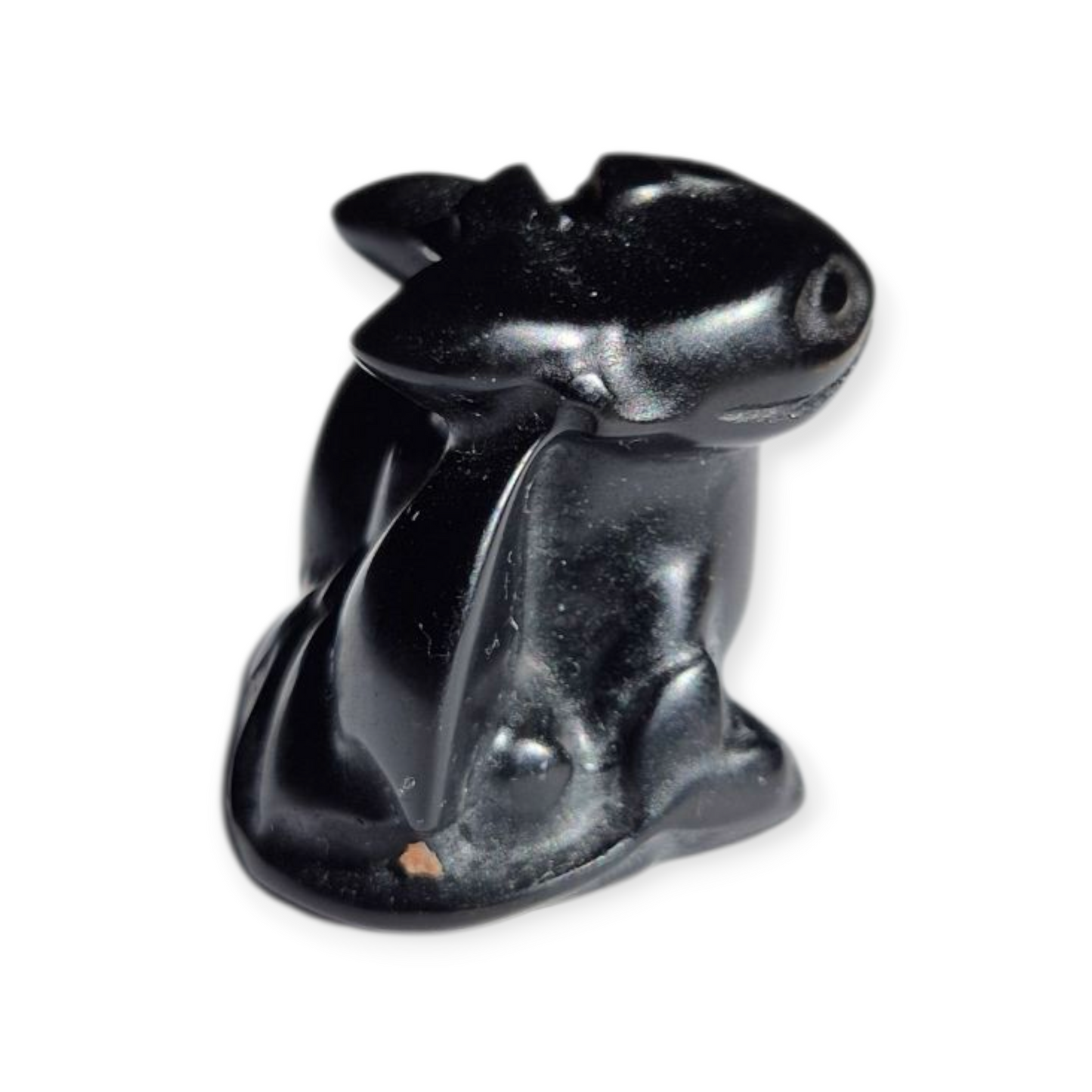 Crystals - Black Obsidian Toothless Dragon Carving