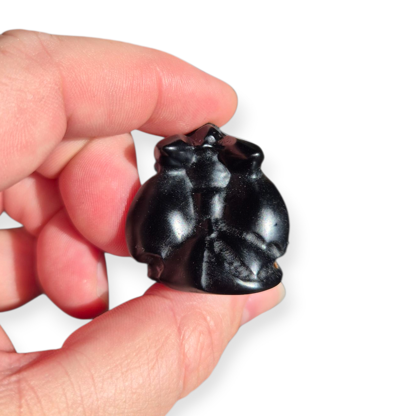 Crystals - Black Obsidian Toothless Dragon Carving