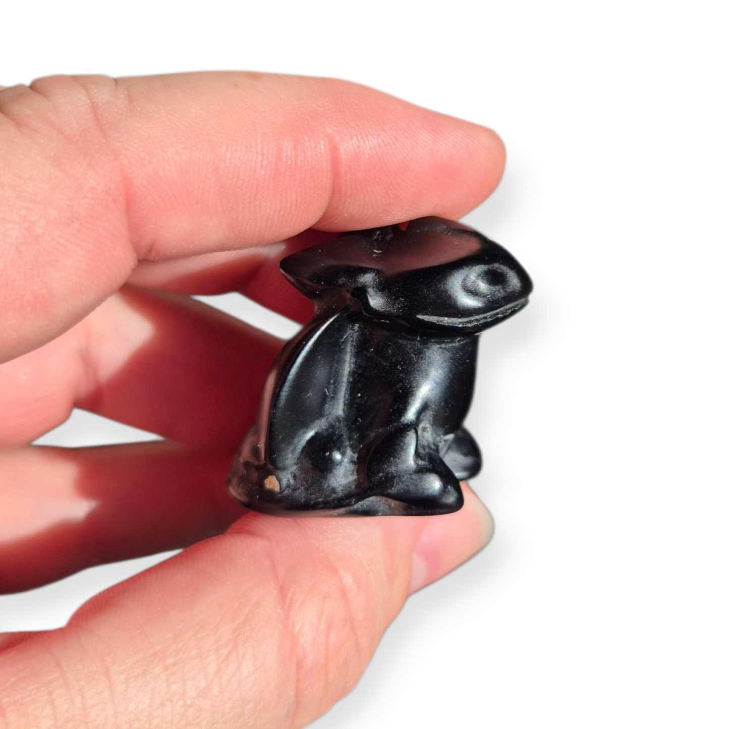 Crystals - Black Obsidian Toothless Dragon Carving