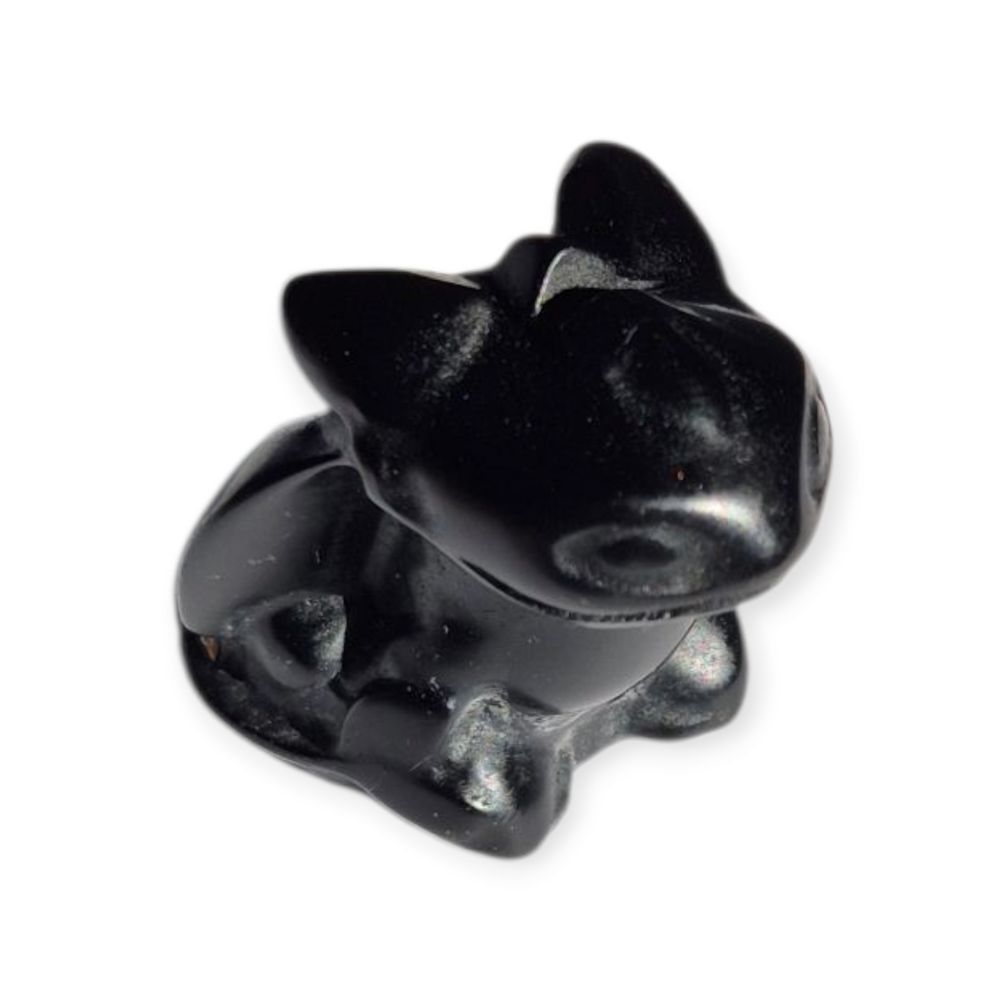 Crystals - Black Obsidian Toothless Dragon Carving