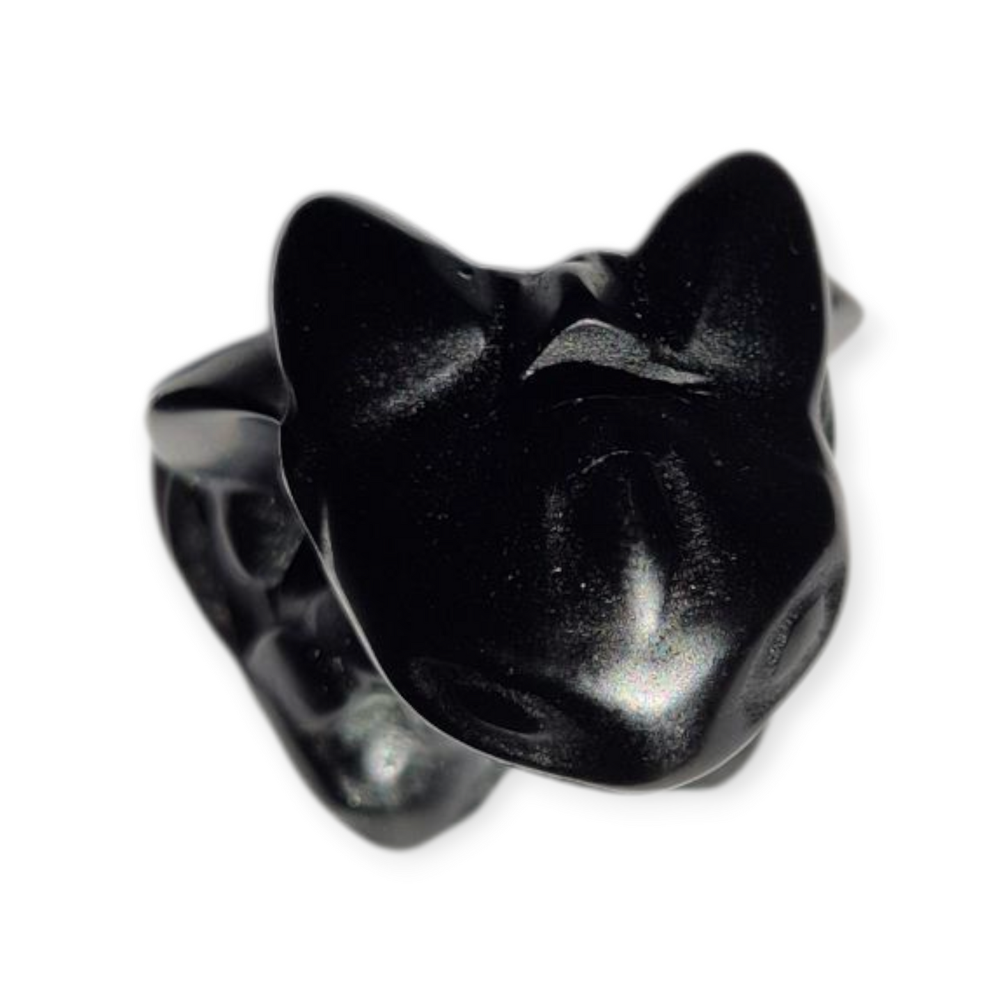 Crystals - Black Obsidian Toothless Dragon Carving