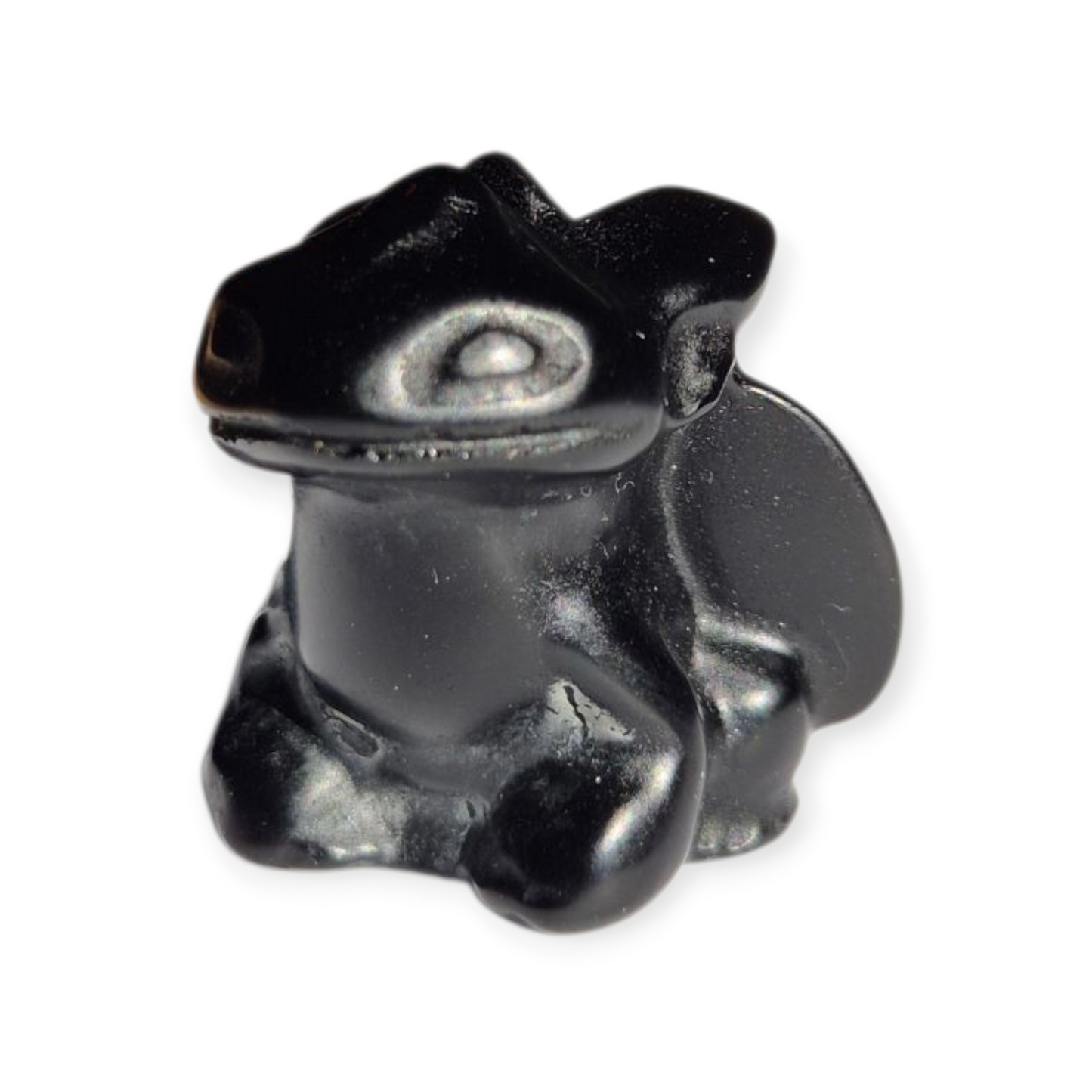 Crystals - Black Obsidian Toothless Dragon Carving