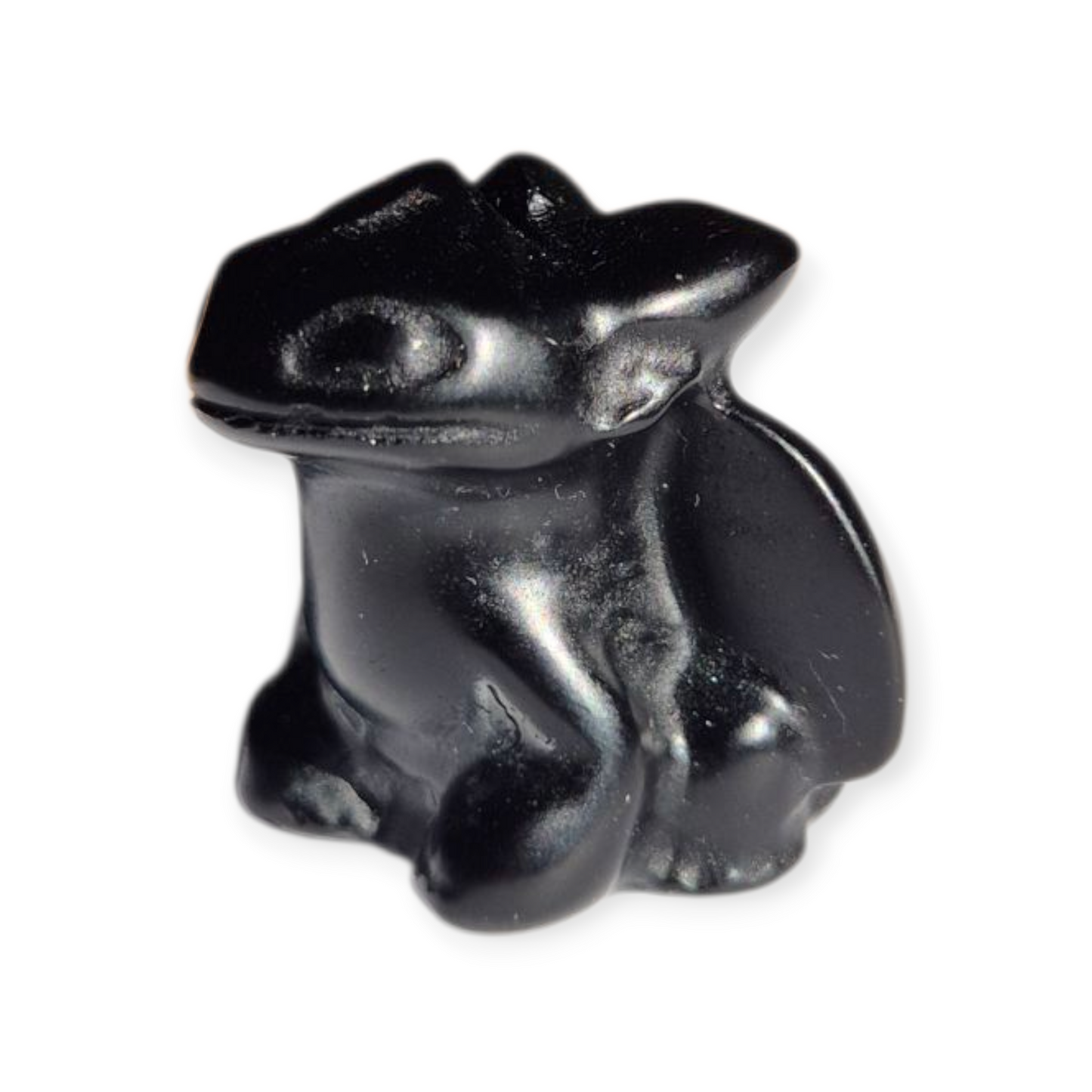 Crystals - Black Obsidian Toothless Dragon Carving