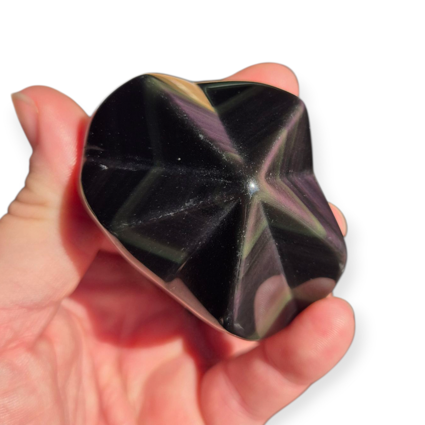 Crystals - Rainbow Obsidian Freeform with Star