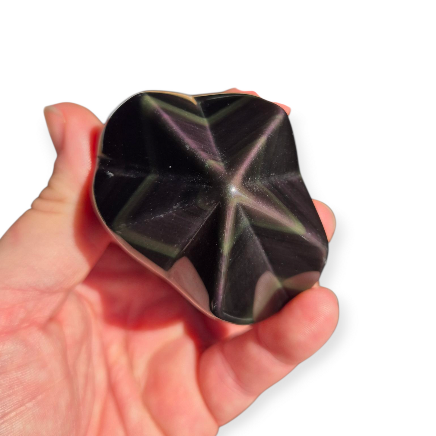 Crystals - Rainbow Obsidian Freeform with Star
