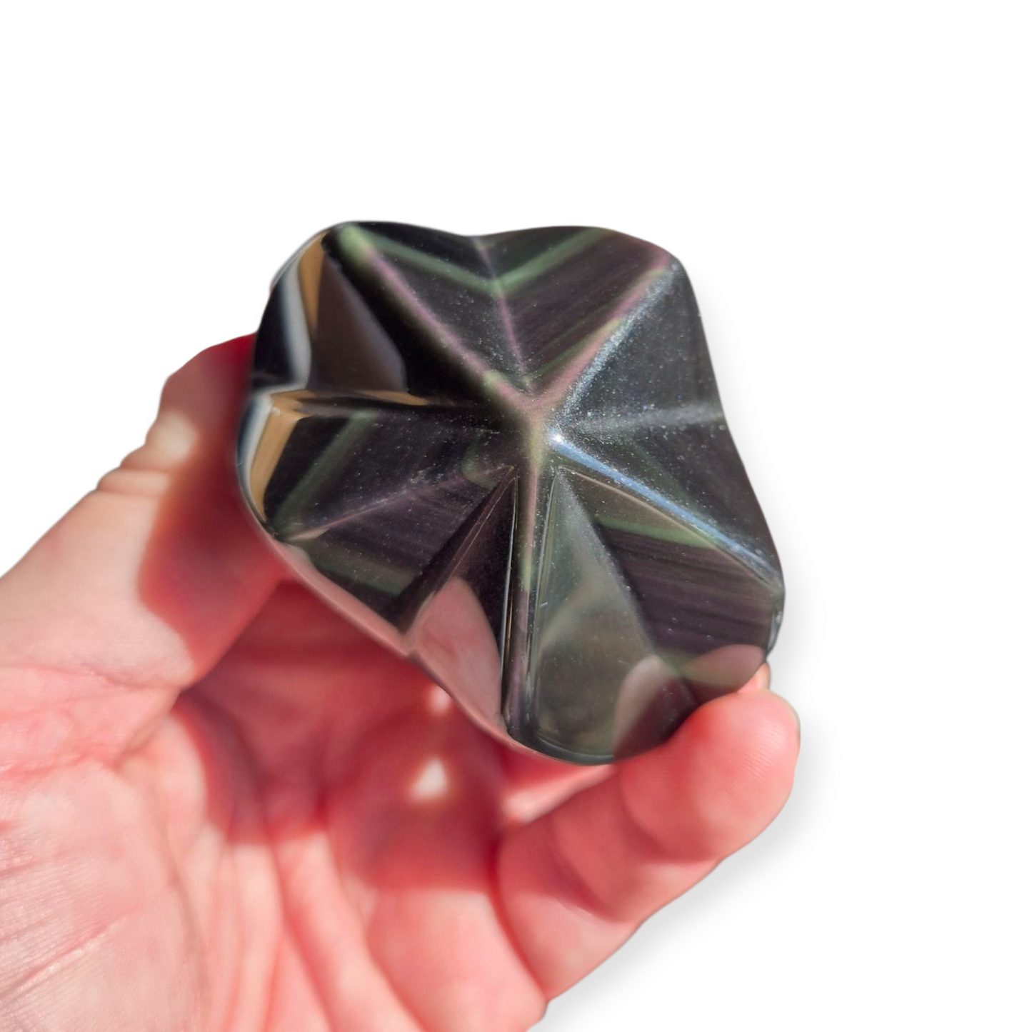 Crystals - Rainbow Obsidian Freeform with Star