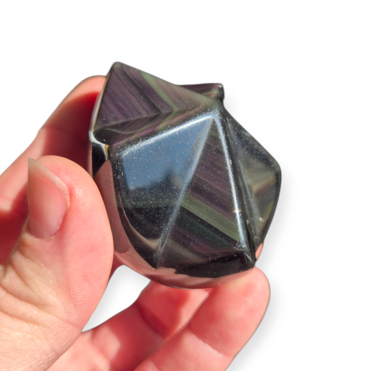 Crystals - Rainbow Obsidian Freeform with Star