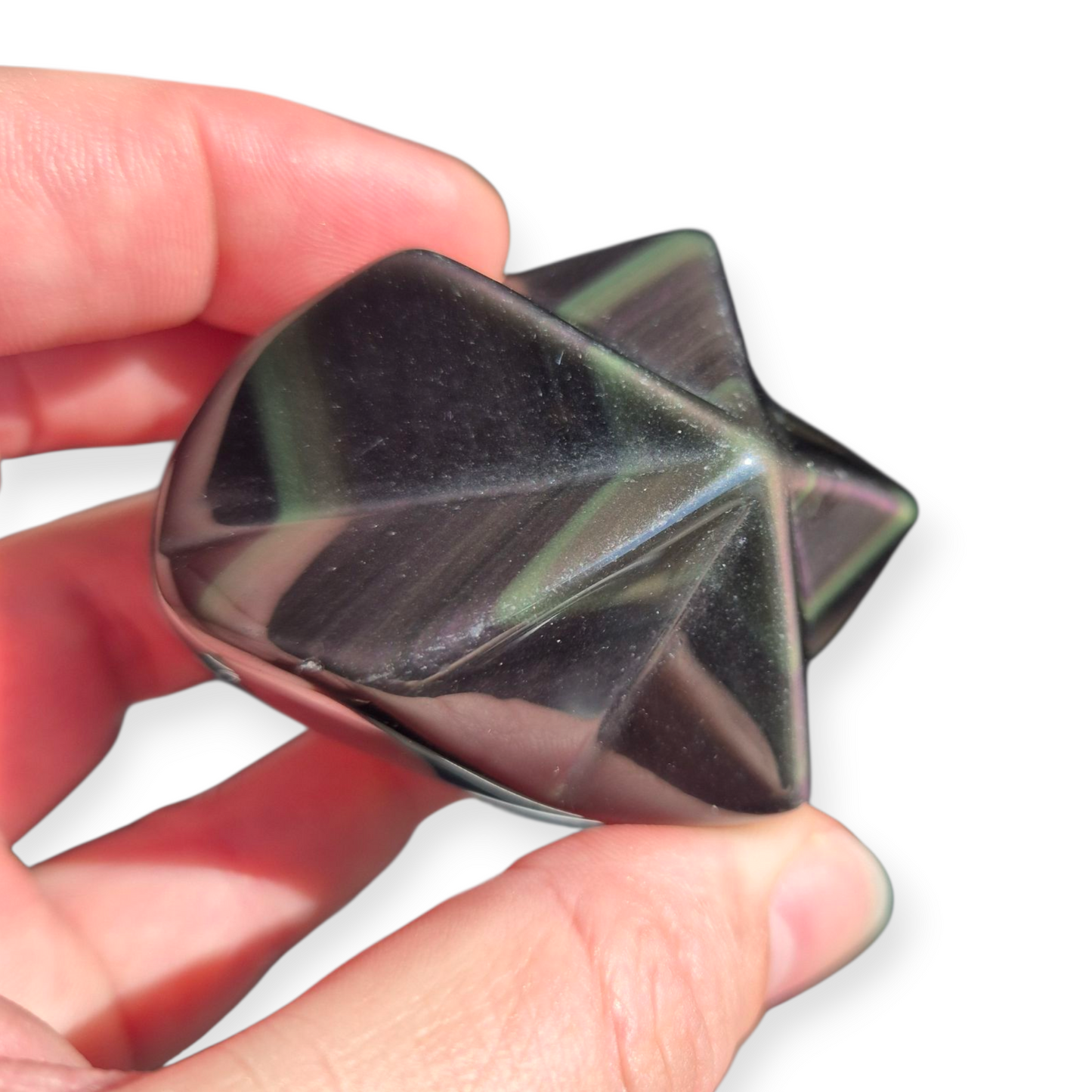 Crystals - Rainbow Obsidian Freeform with Star
