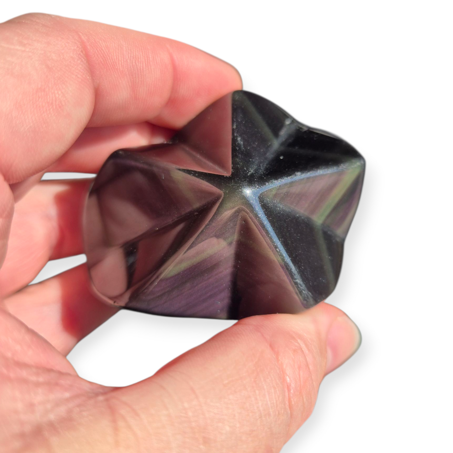 Crystals - Rainbow Obsidian Freeform with Star