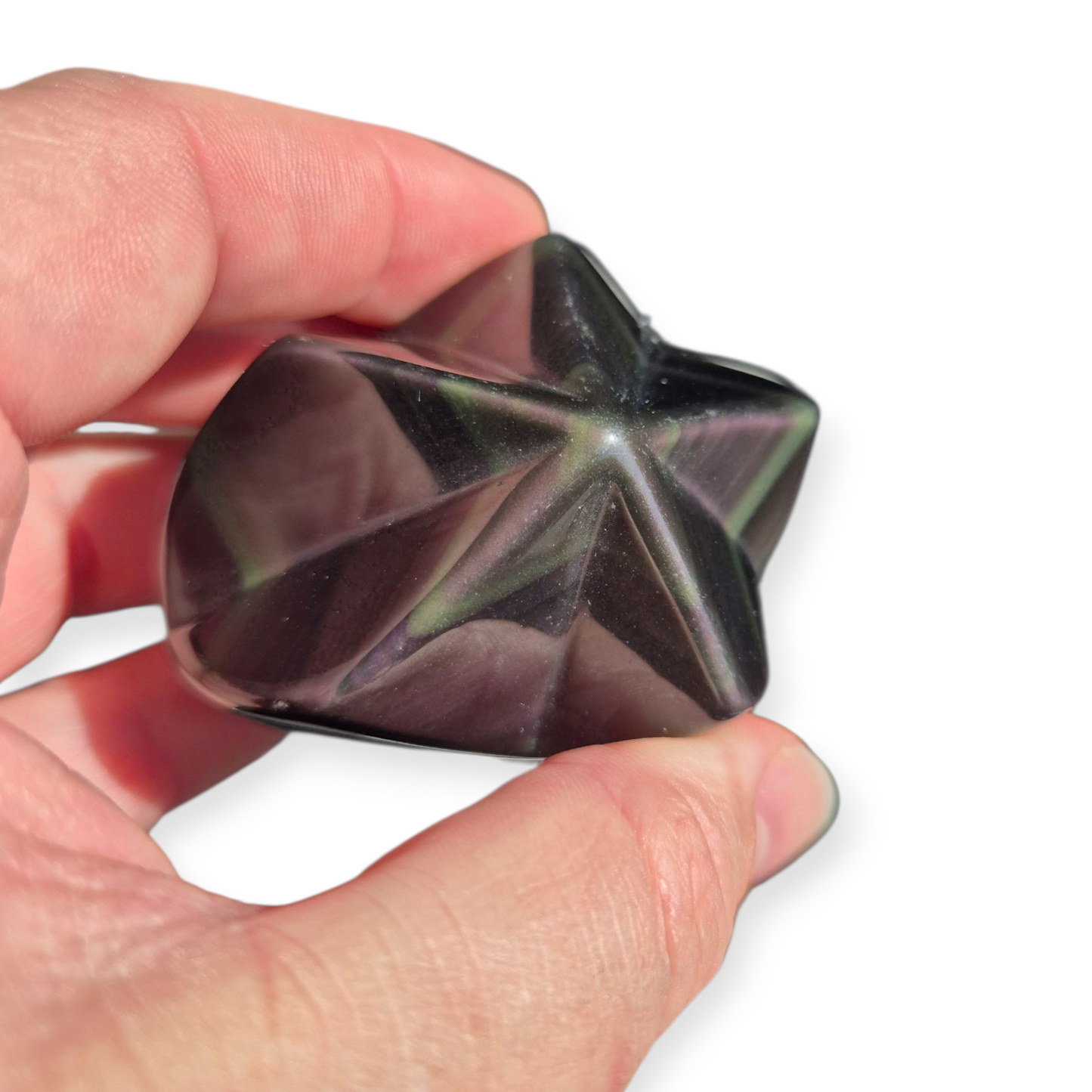 Crystals - Rainbow Obsidian Freeform with Star