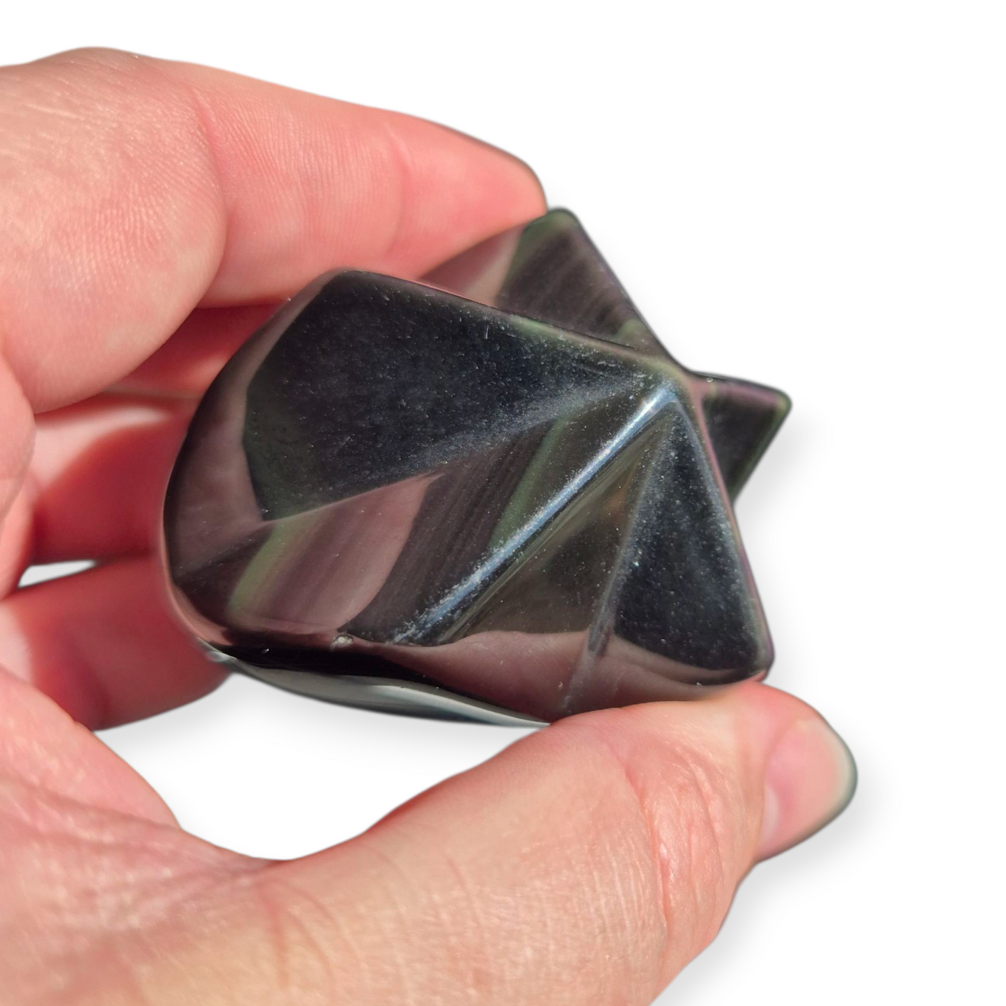Crystals - Rainbow Obsidian Freeform with Star