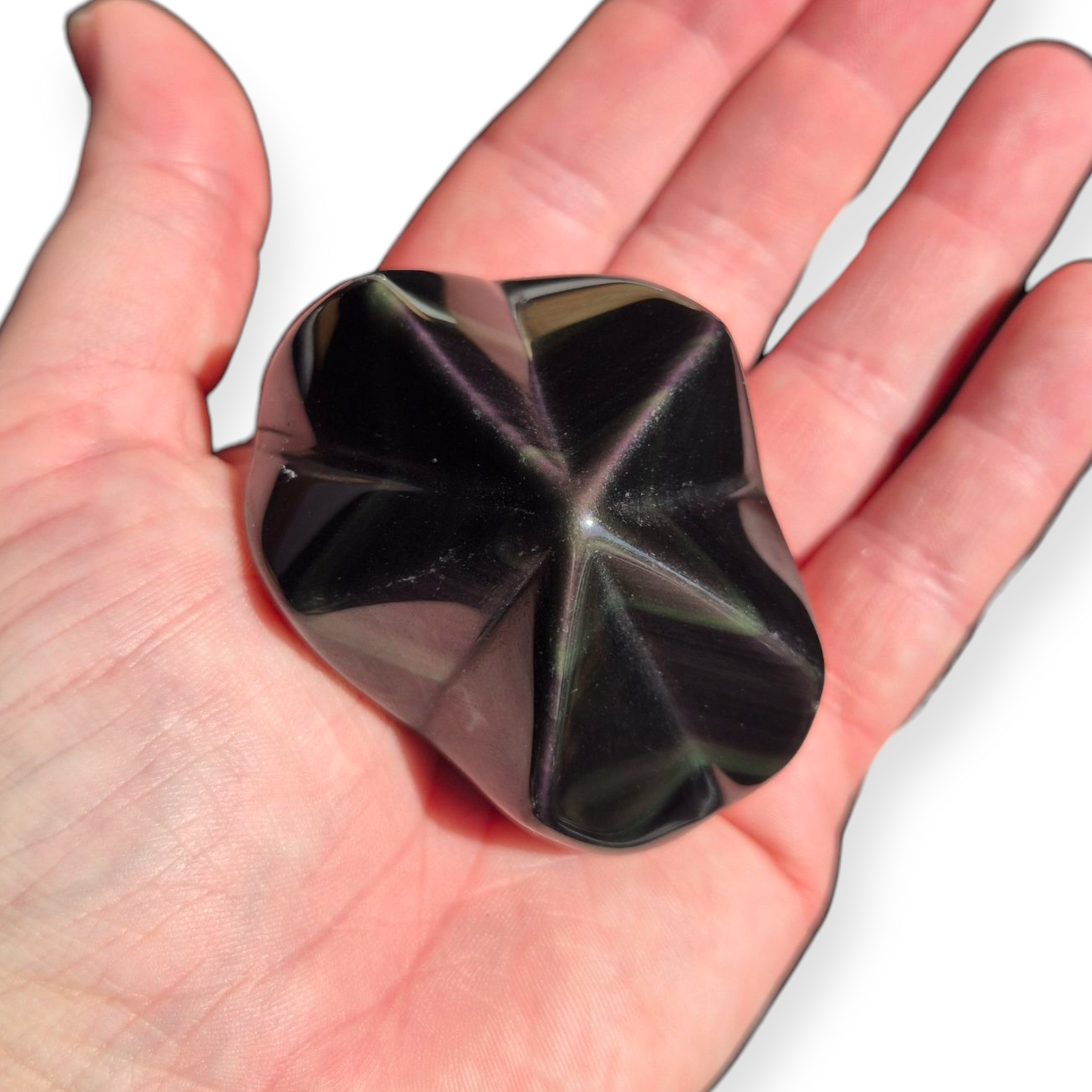 Crystals - Rainbow Obsidian Freeform with Star