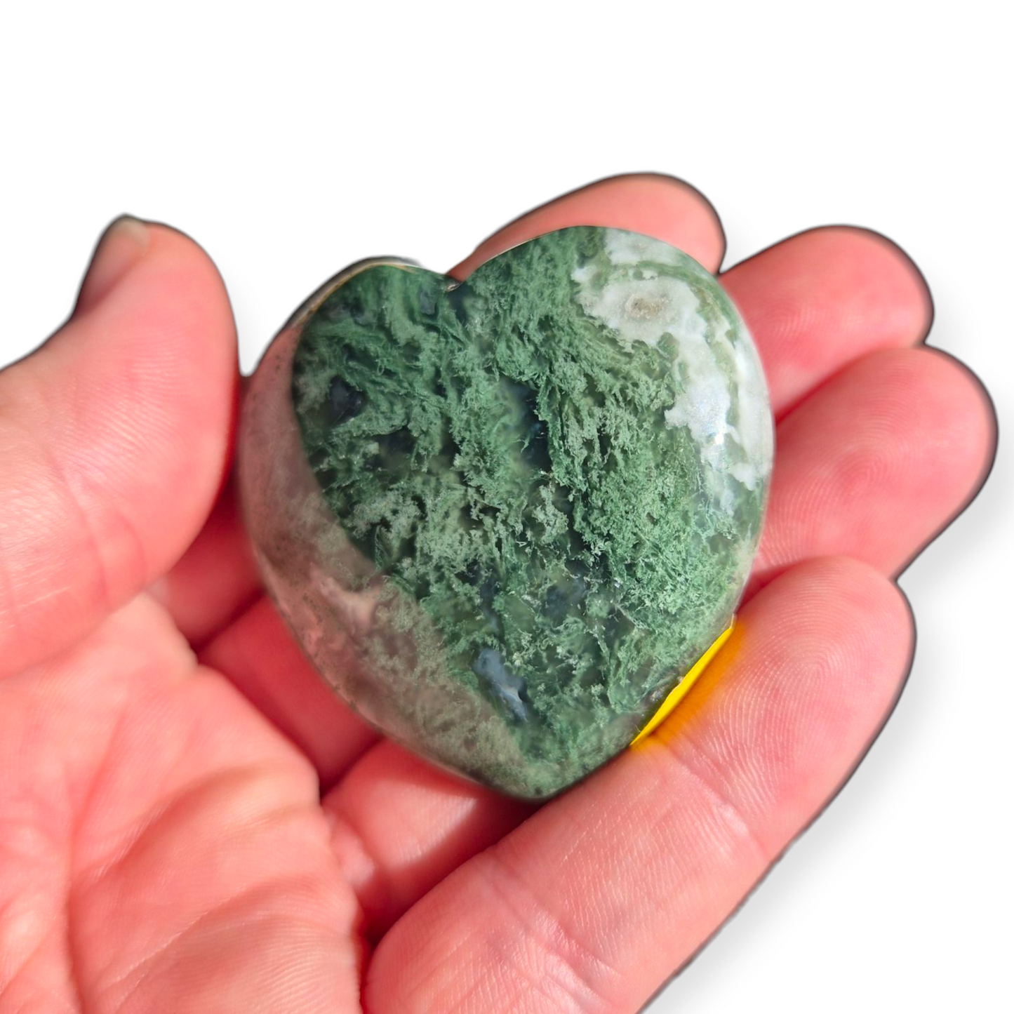 Crystals - Moss Agate Polished Heart