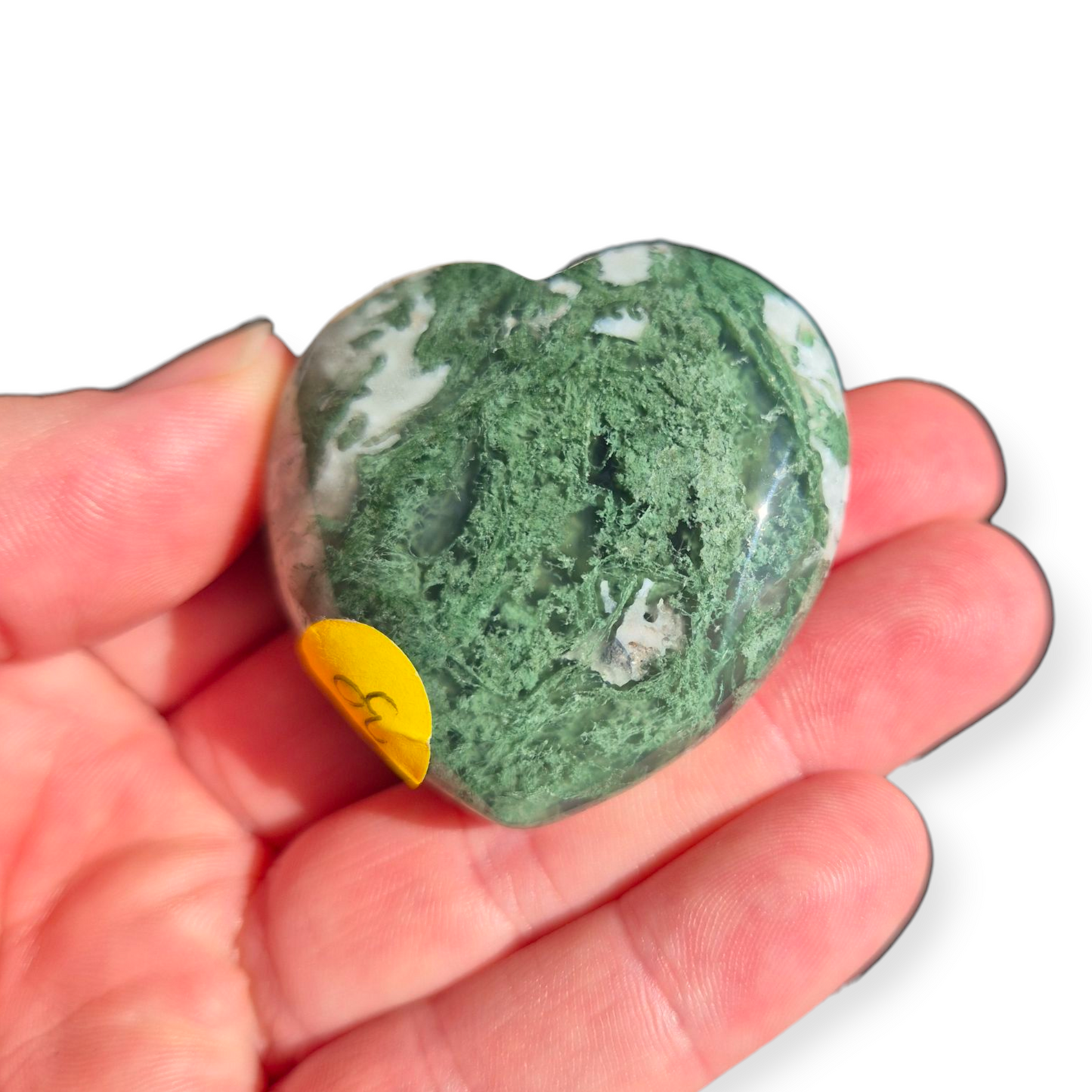 Crystals - Moss Agate Polished Heart