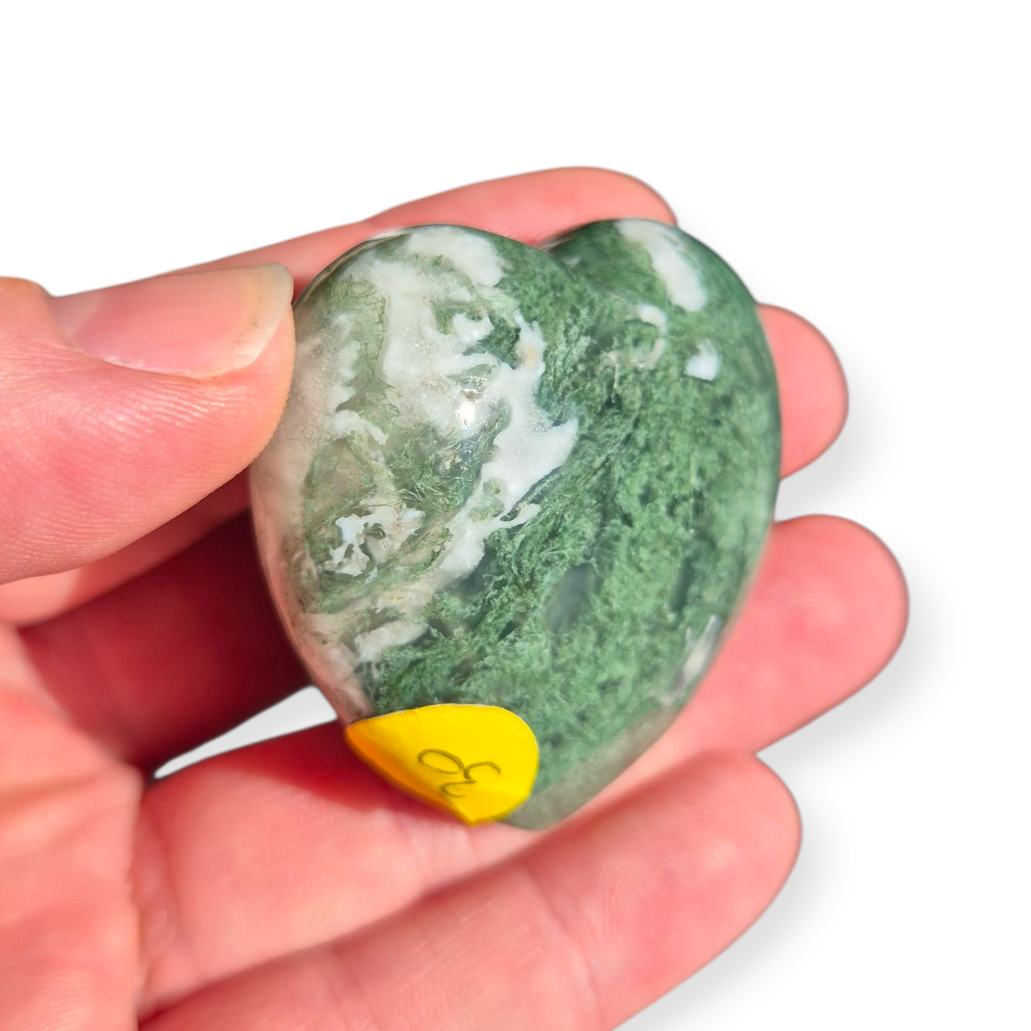 Crystals - Moss Agate Polished Heart