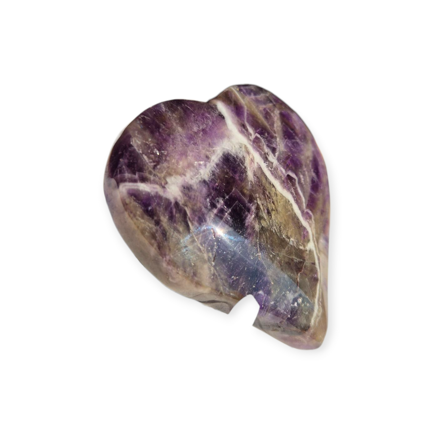Crystals - Chevron Amethyst (Dream Amethyst) Polished Heart
