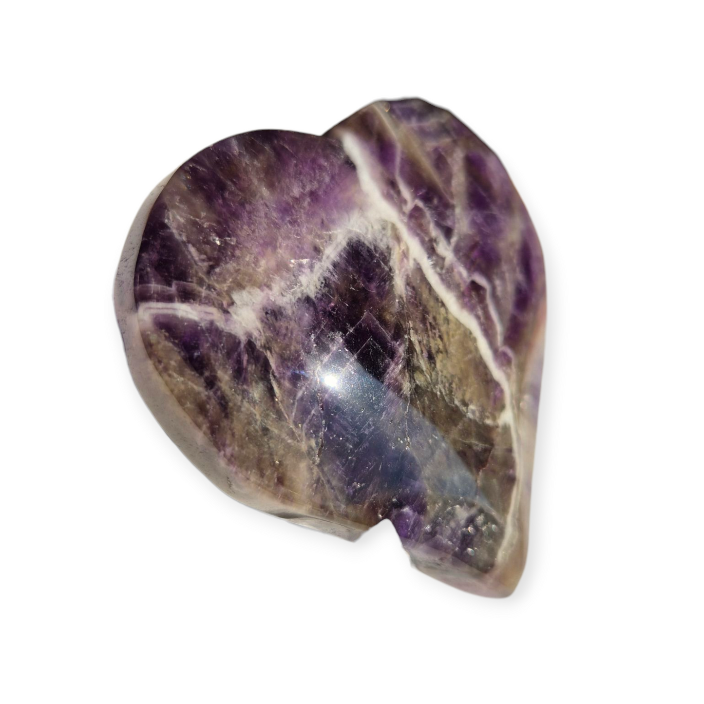 Crystals - Chevron Amethyst (Dream Amethyst) Polished Heart