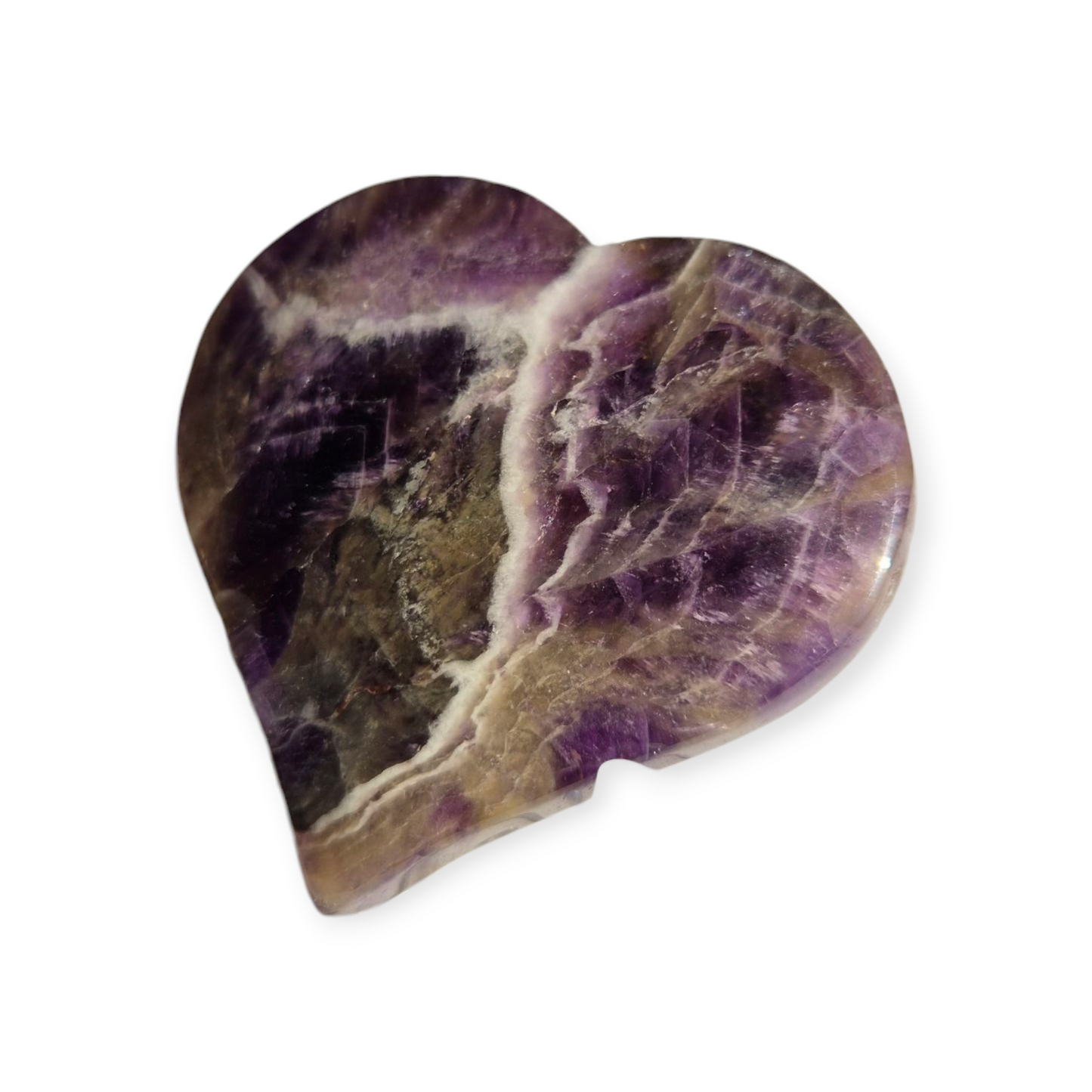 Crystals - Chevron Amethyst (Dream Amethyst) Polished Heart