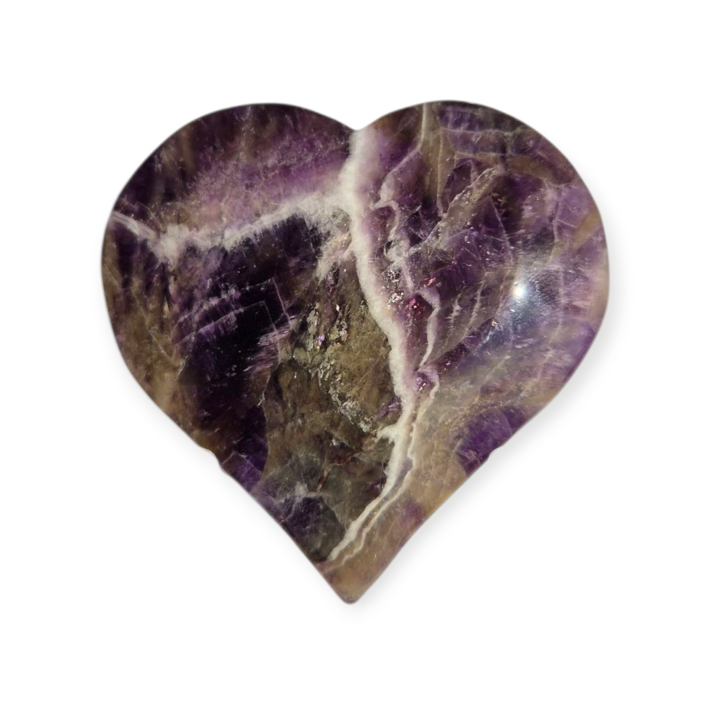 Crystals - Chevron Amethyst (Dream Amethyst) Polished Heart