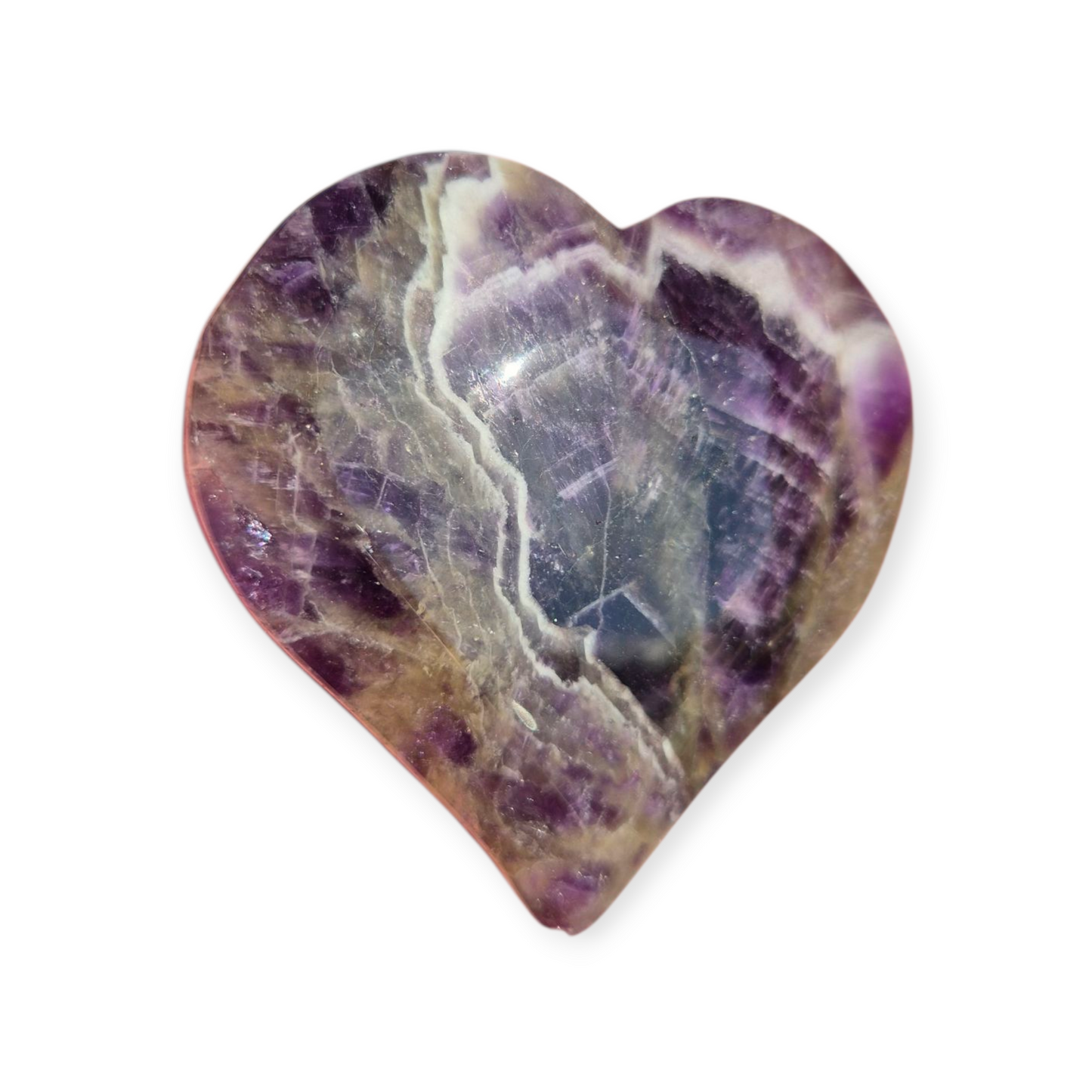 Crystals - Chevron Amethyst (Dream Amethyst) Polished Heart