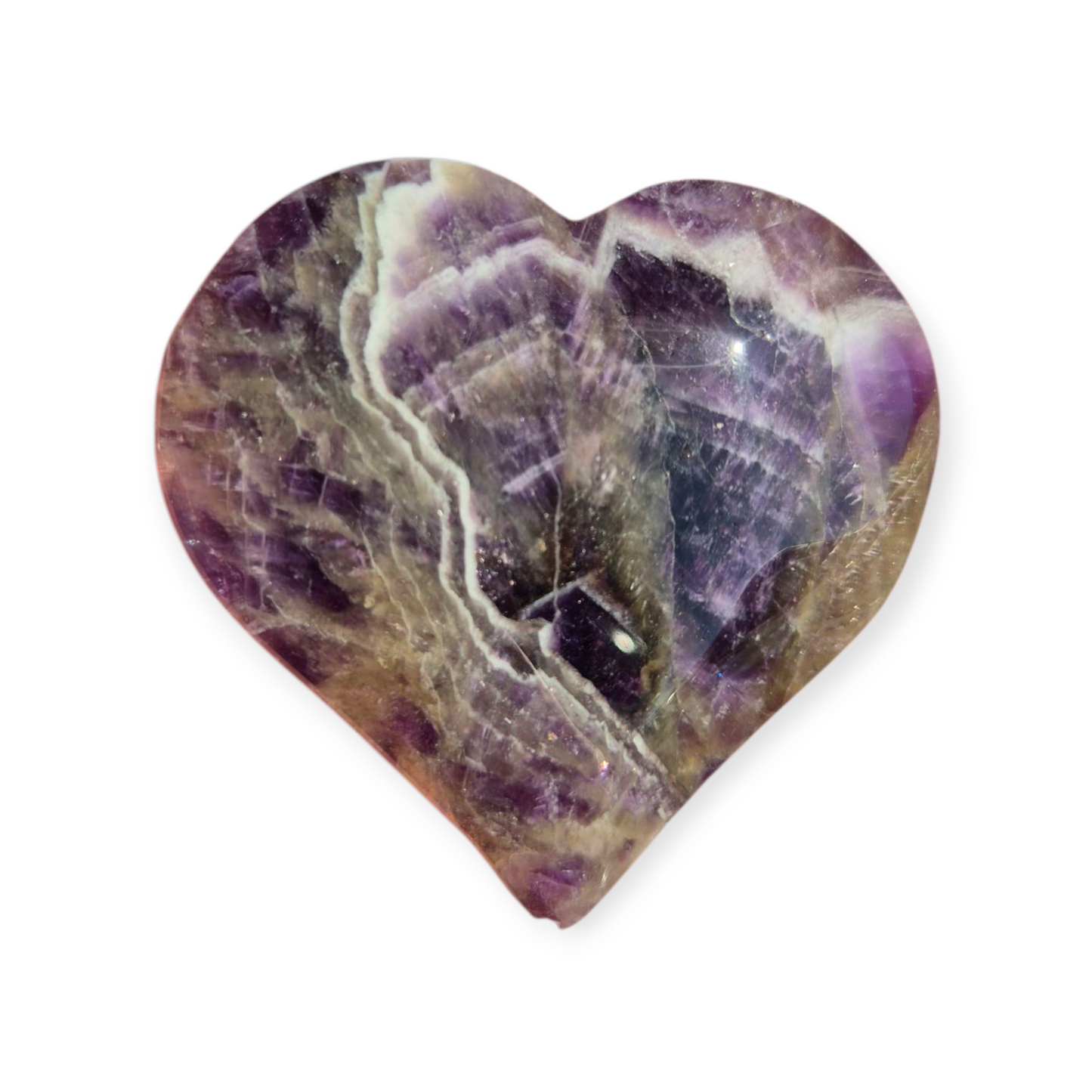 Crystals - Chevron Amethyst (Dream Amethyst) Polished Heart