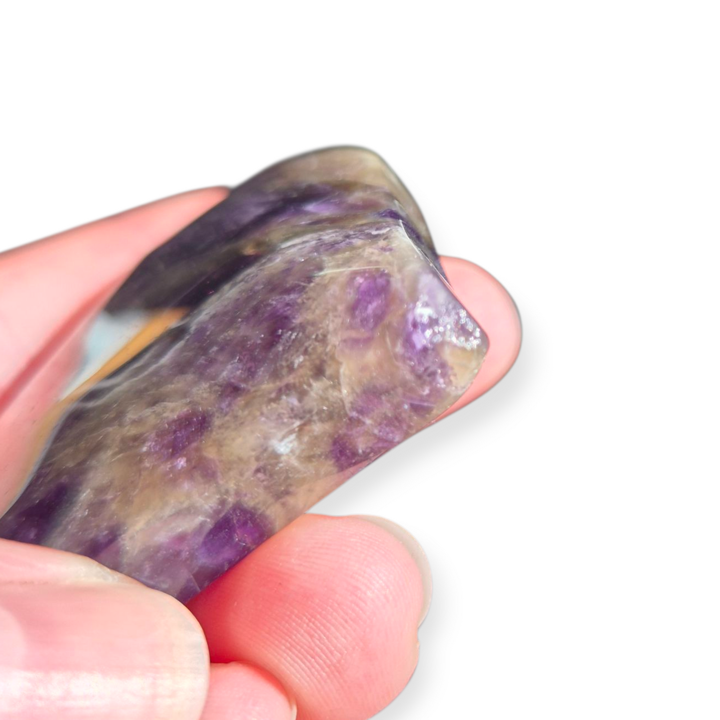 Crystals - Chevron Amethyst (Dream Amethyst) Polished Heart
