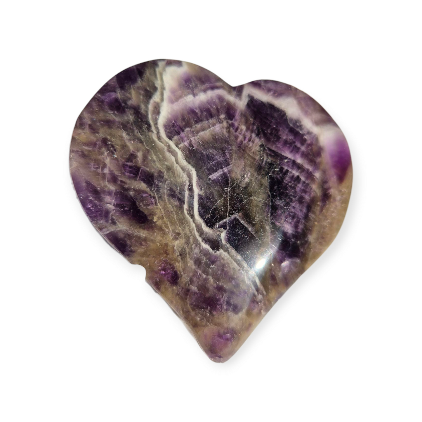 Crystals - Chevron Amethyst (Dream Amethyst) Polished Heart